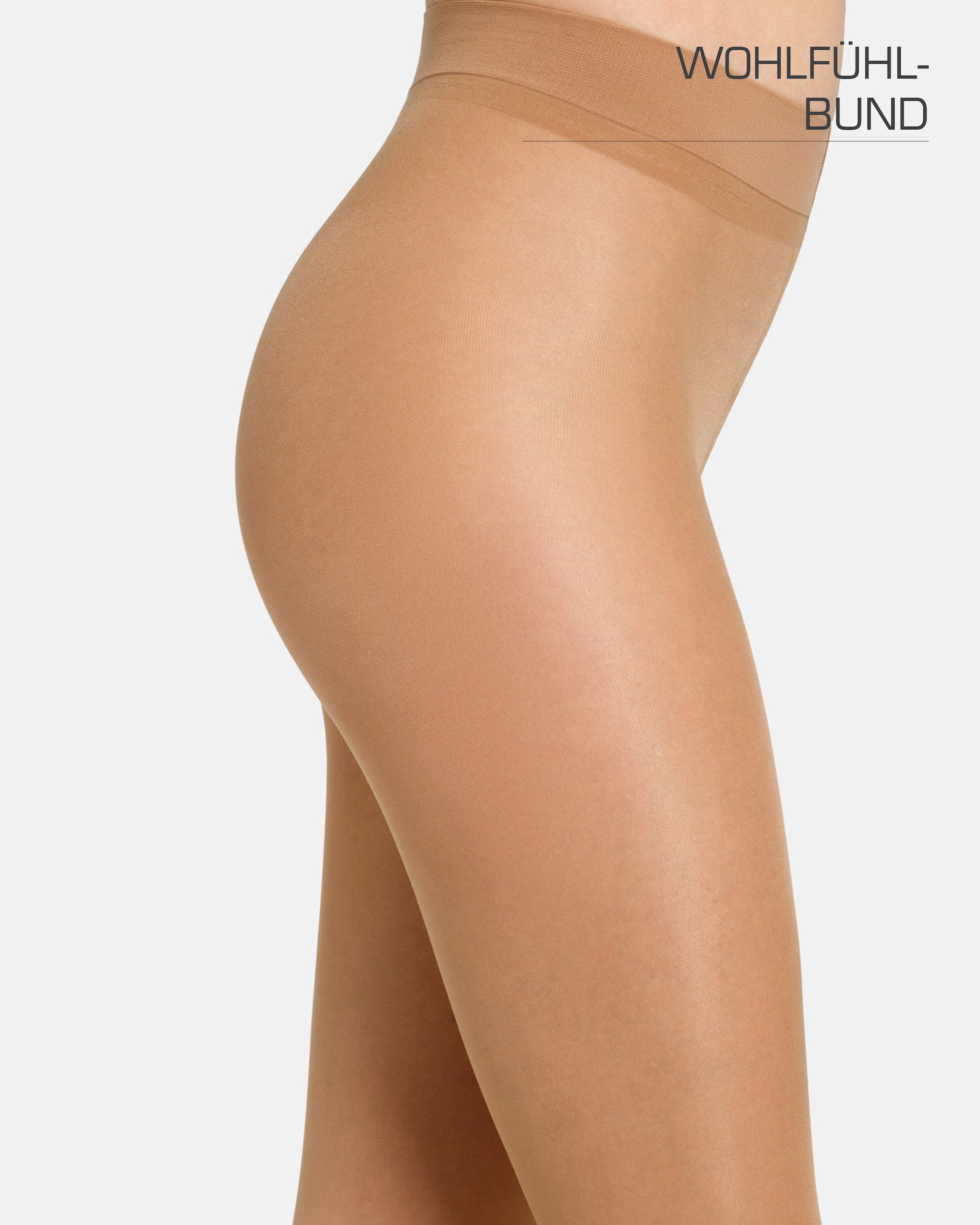 Camano Collants fins 40 2 Stück,  Vorgeformter Fuss mit verstärkter Ferse und Fussspitze