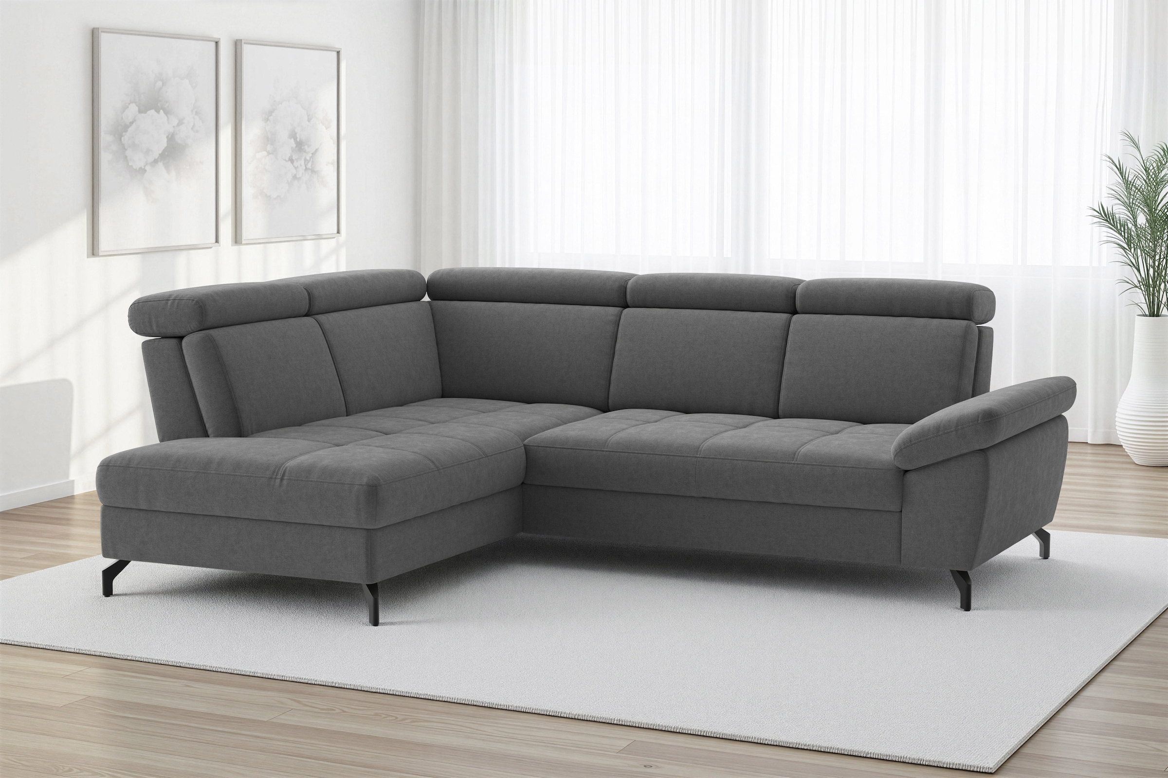 Image of sit&more Ecksofa "Vanity L-Form, B: 254 cm, mit Sitz-, Kopf- und Armteilverstellung" Couch optional mit Schlaffunktion & Bettkasten