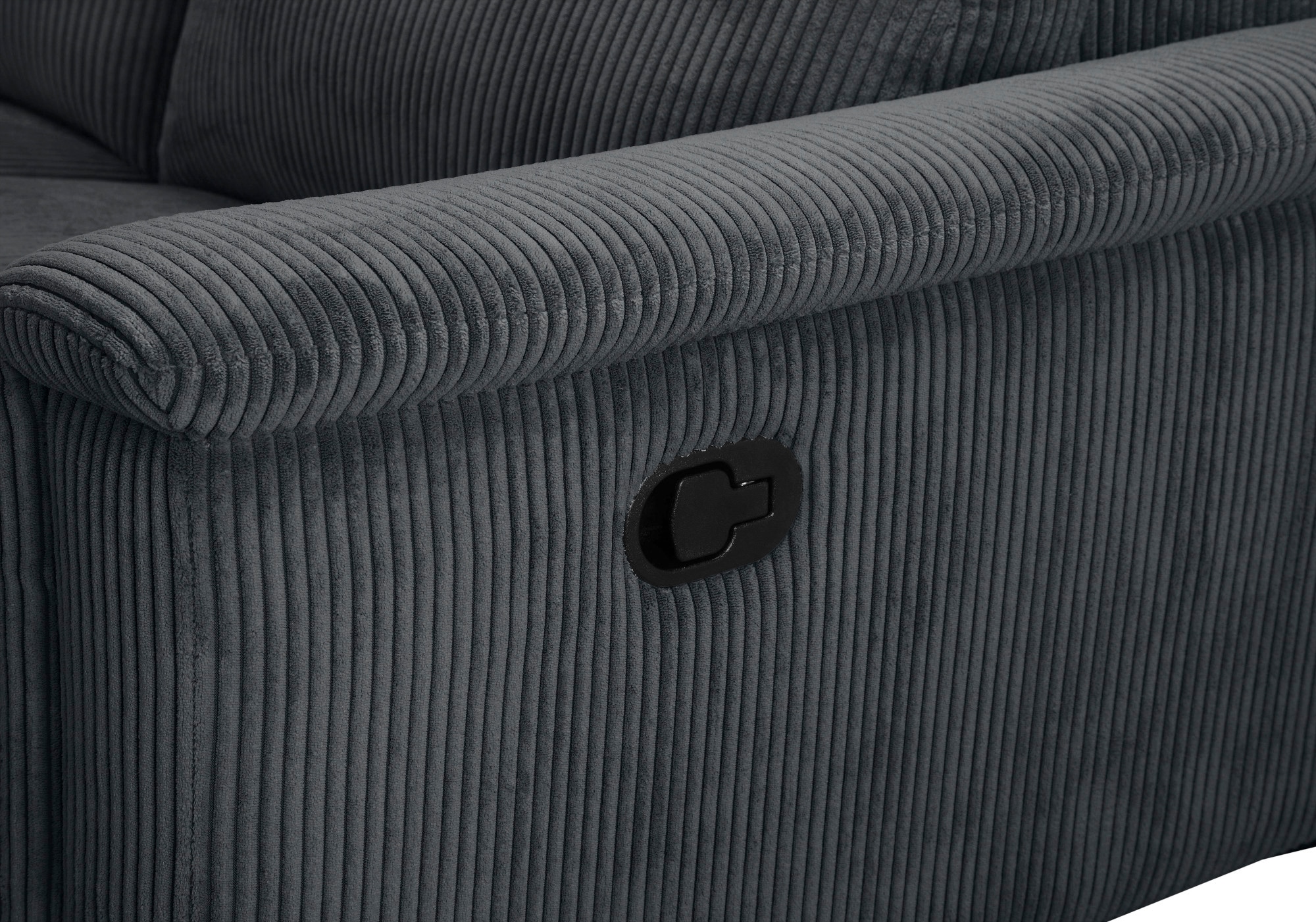 Home affaire Ecksofa »LUND Cord, L-Form, 261 cm, man. o. elektr. Relaxfunktion (mit USB-A)« USB-C bei elektrischer Variante und Kopfteilverstellung