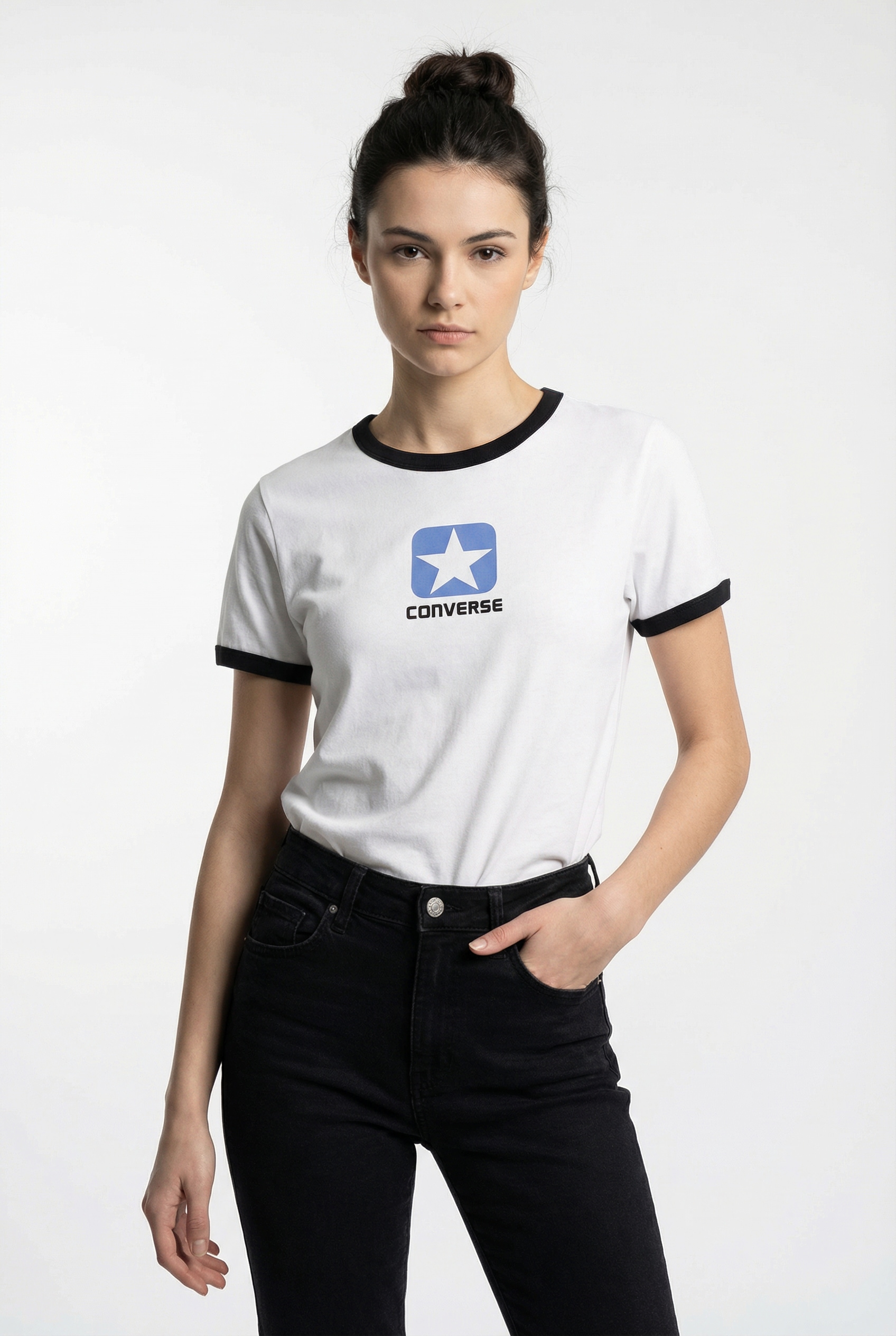 Converse T-shirt »RETRO BOX STAR TEE« avec coupe sportive, manches courtes, en coton, pour adultes