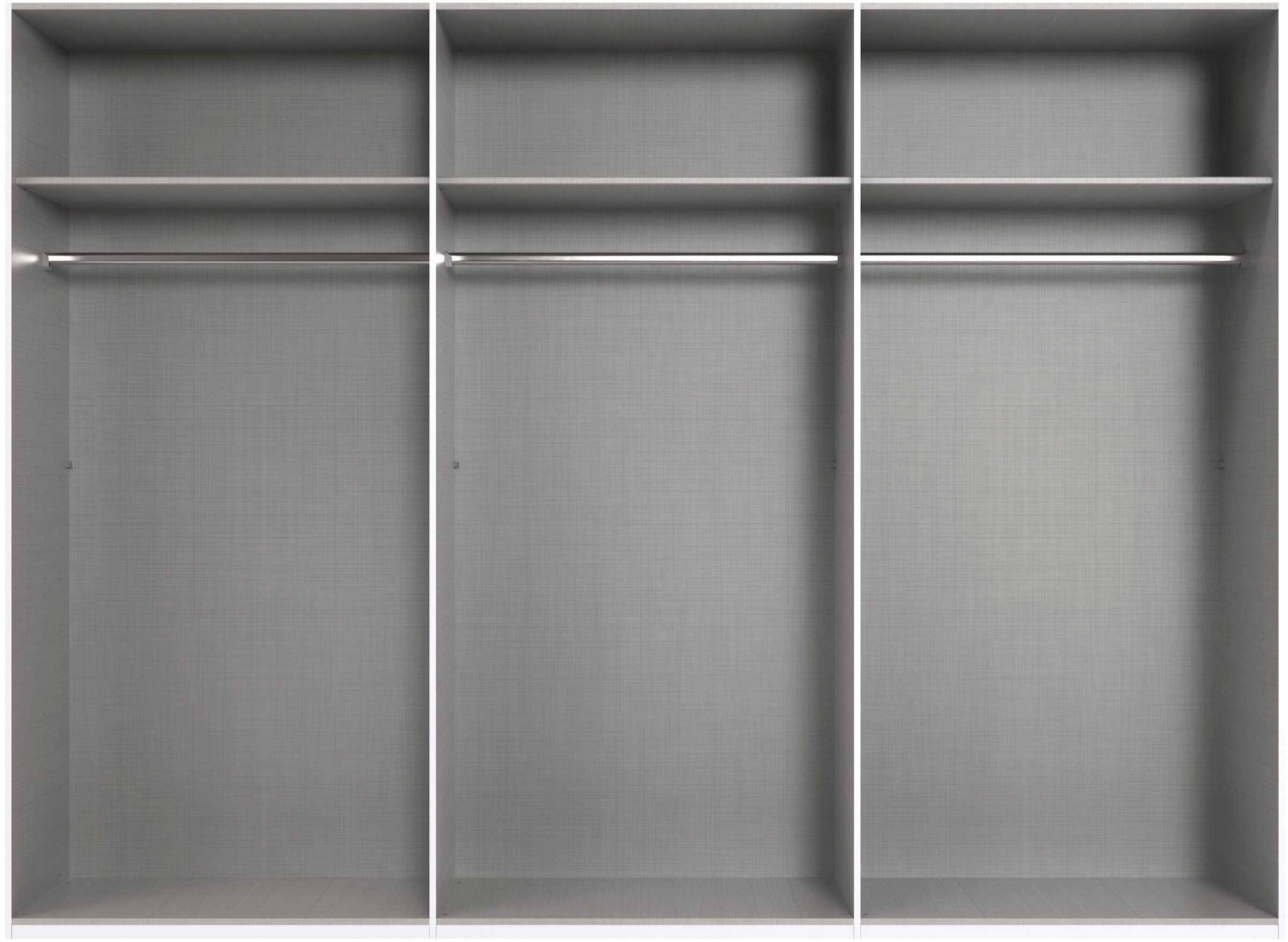 Wimex Drehtürenschrank »Rimini by fresh to go, weiss oder graphit mit schwarzen Metallgriffen«, inklusive LED Beleuchtung, 3 Breiten: 200, 250 oder 300cm, 216cm hoch