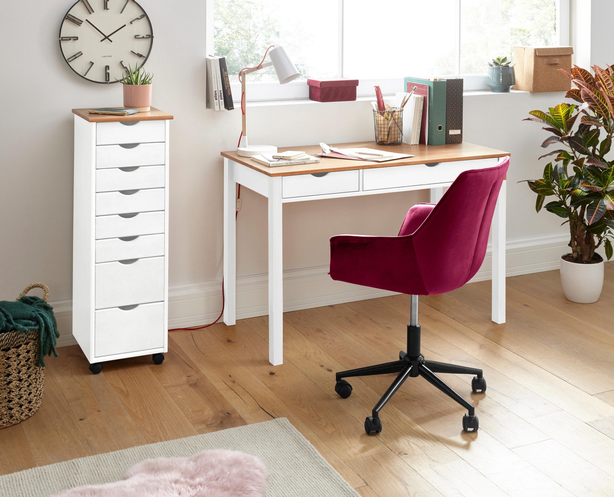 INOSIGN Kommode »Gava« massives Kiefernholz, mit vielen Stauraummöglichkeiten, Breite 34 cm