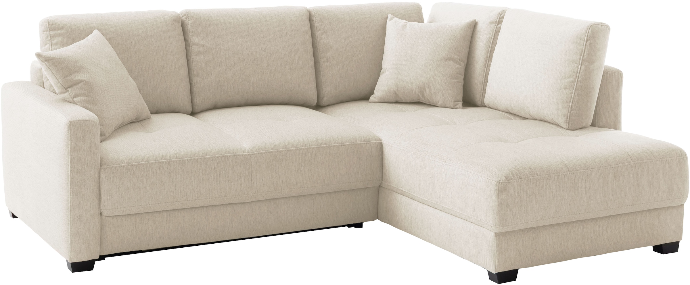 Mr. Couch Ecksofa »Pierre, L-Form mit BoxSpring« Mit Boxpring-Taschenfederkern