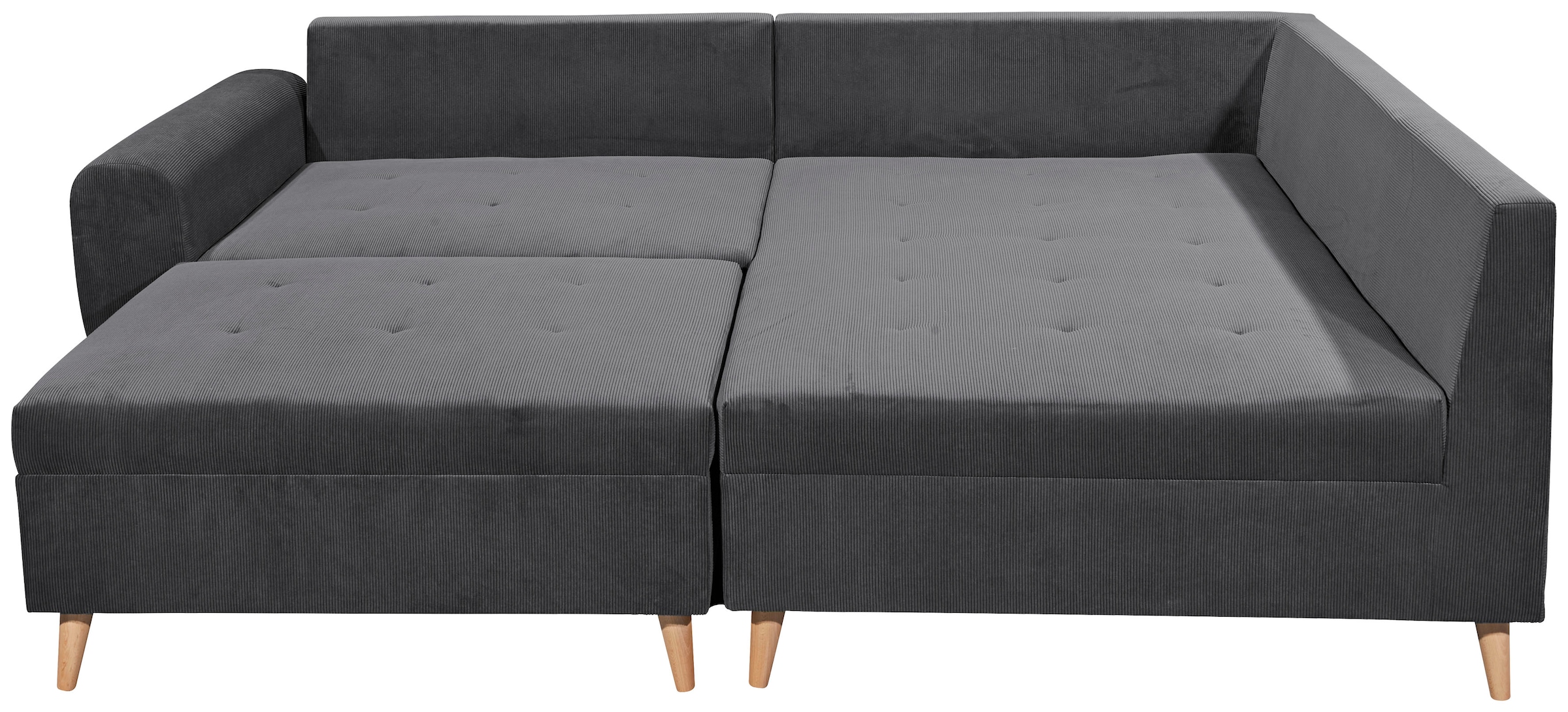 ED EXCITING DESIGN Ecksofa »Calanda L-Form«, mit Hocker & 3 Zierkissen