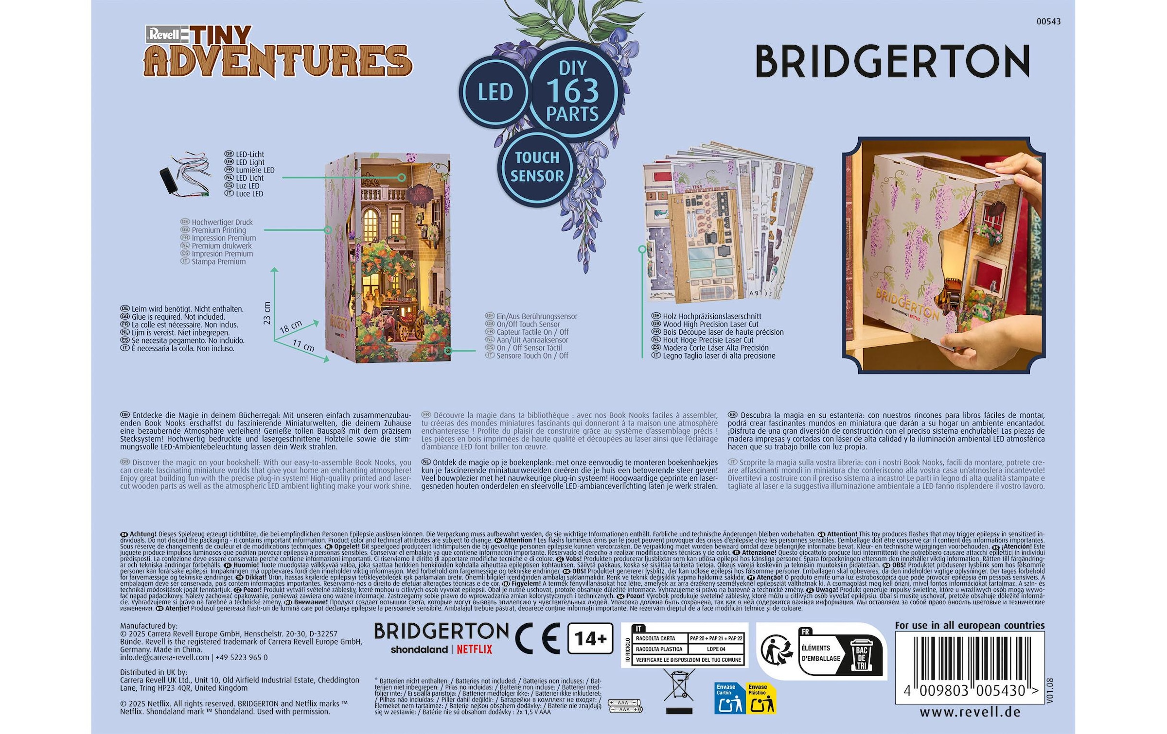 Revell® Modellbausatz »Tiny Adventures – Bridgerton Into the Light Book Nook« 163 Stk. tlg.