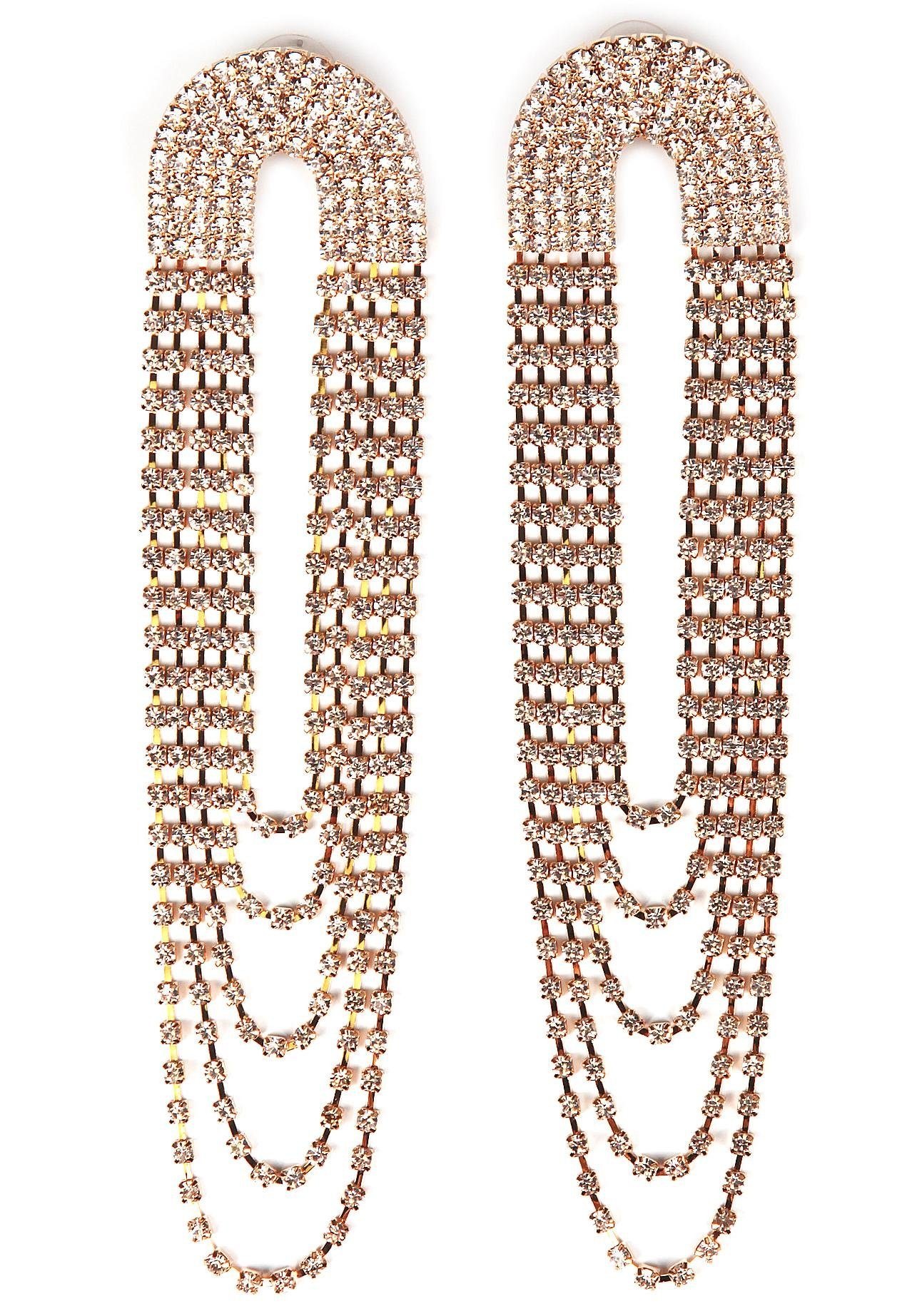 Paar Ohrstecker »extravagant, mehrreihig«