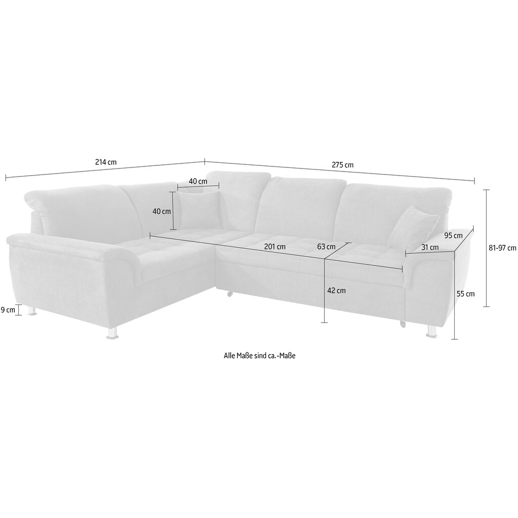 DOMO collection Ecksofa »Franzi«