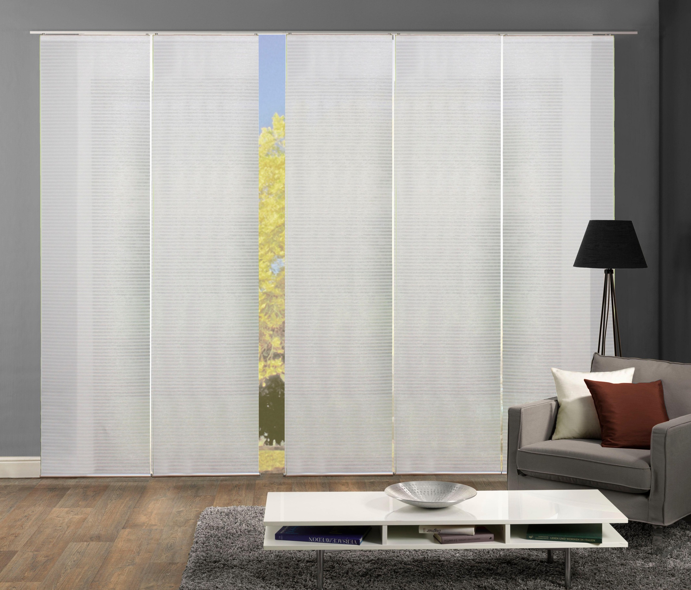 Image of HOME WOHNIDEEN Schiebegardine »SCAR«, (5 St.), HxB: 245x60, inkl. Befestigungszubehör bei Ackermann Versand Schweiz