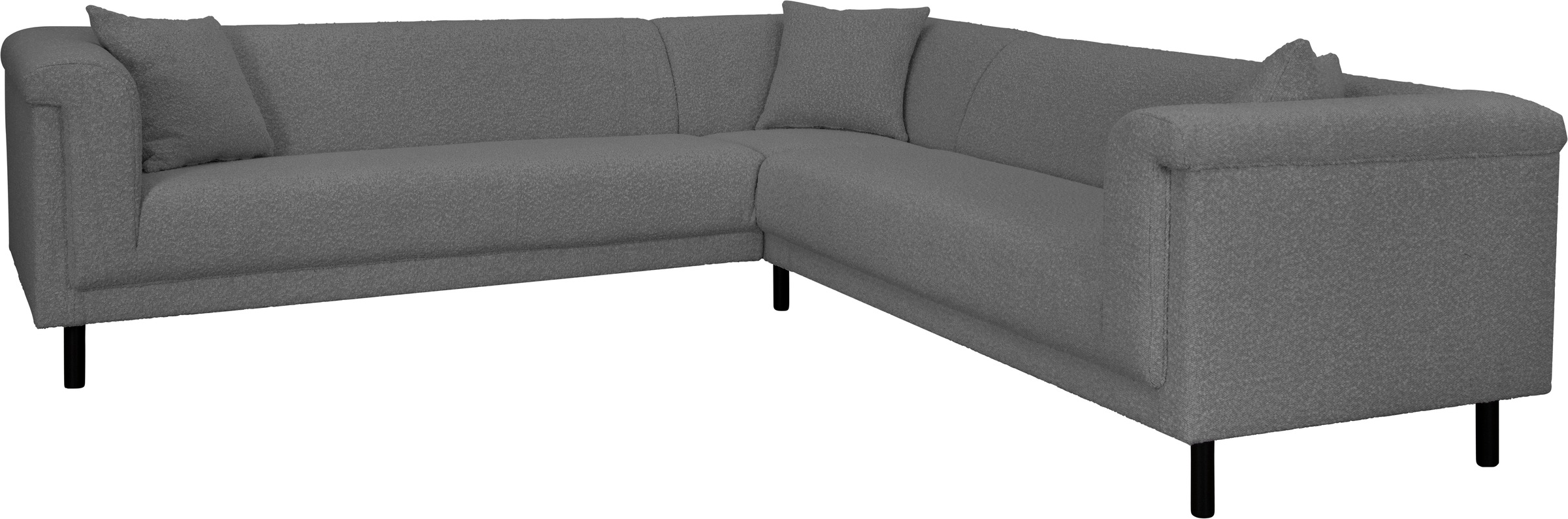 INOSIGN Ecksofa »AGNIA L-Form  B/T/H: 244/244/71 cm«, incl. Zierkissen, gleichschenklig, auch in Cord