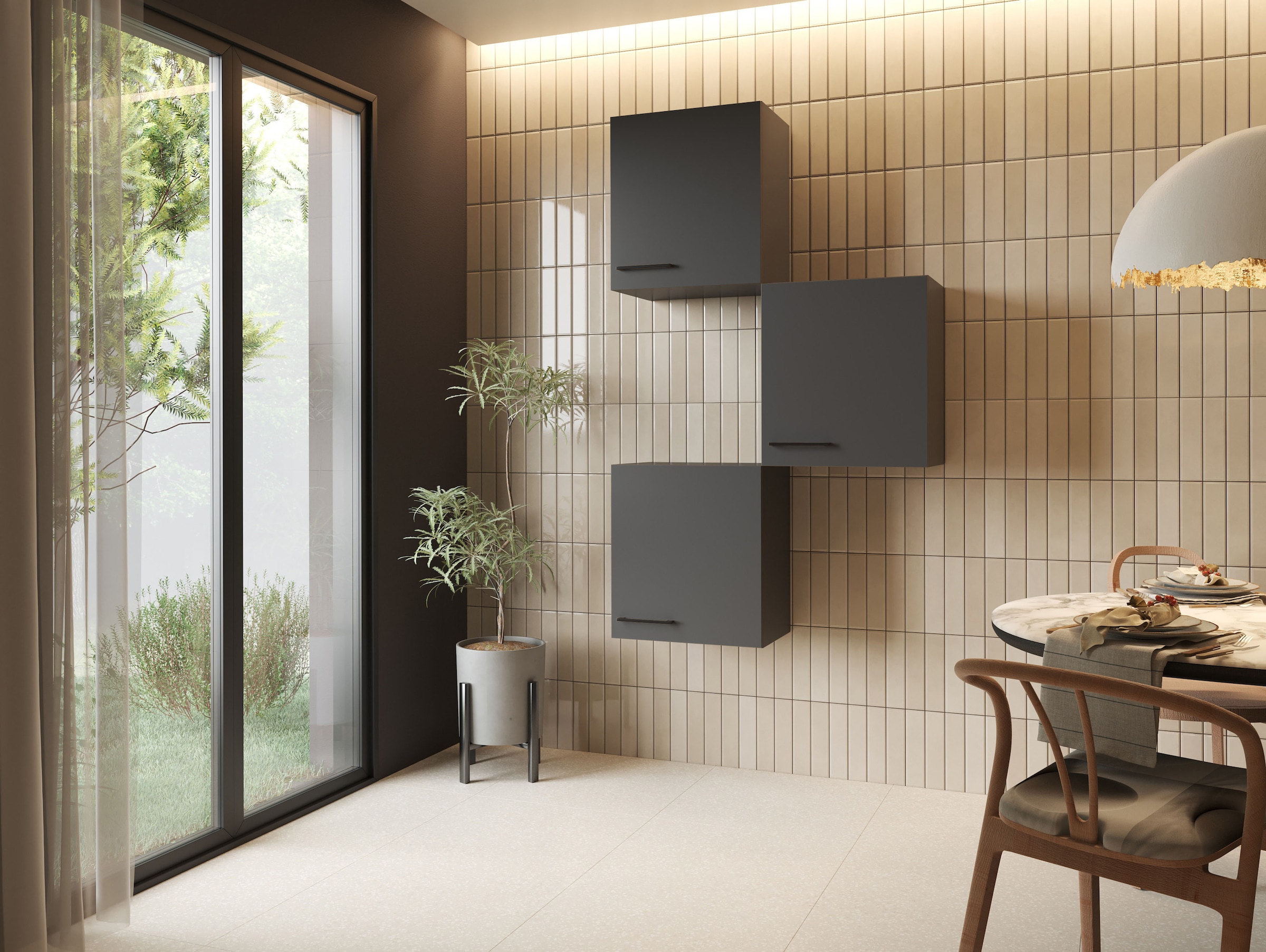 RESPEKTA Hängeschrank »Oliver« zerlegt, mit Soft Close Funktion, 3x 50 cm Oberschränke