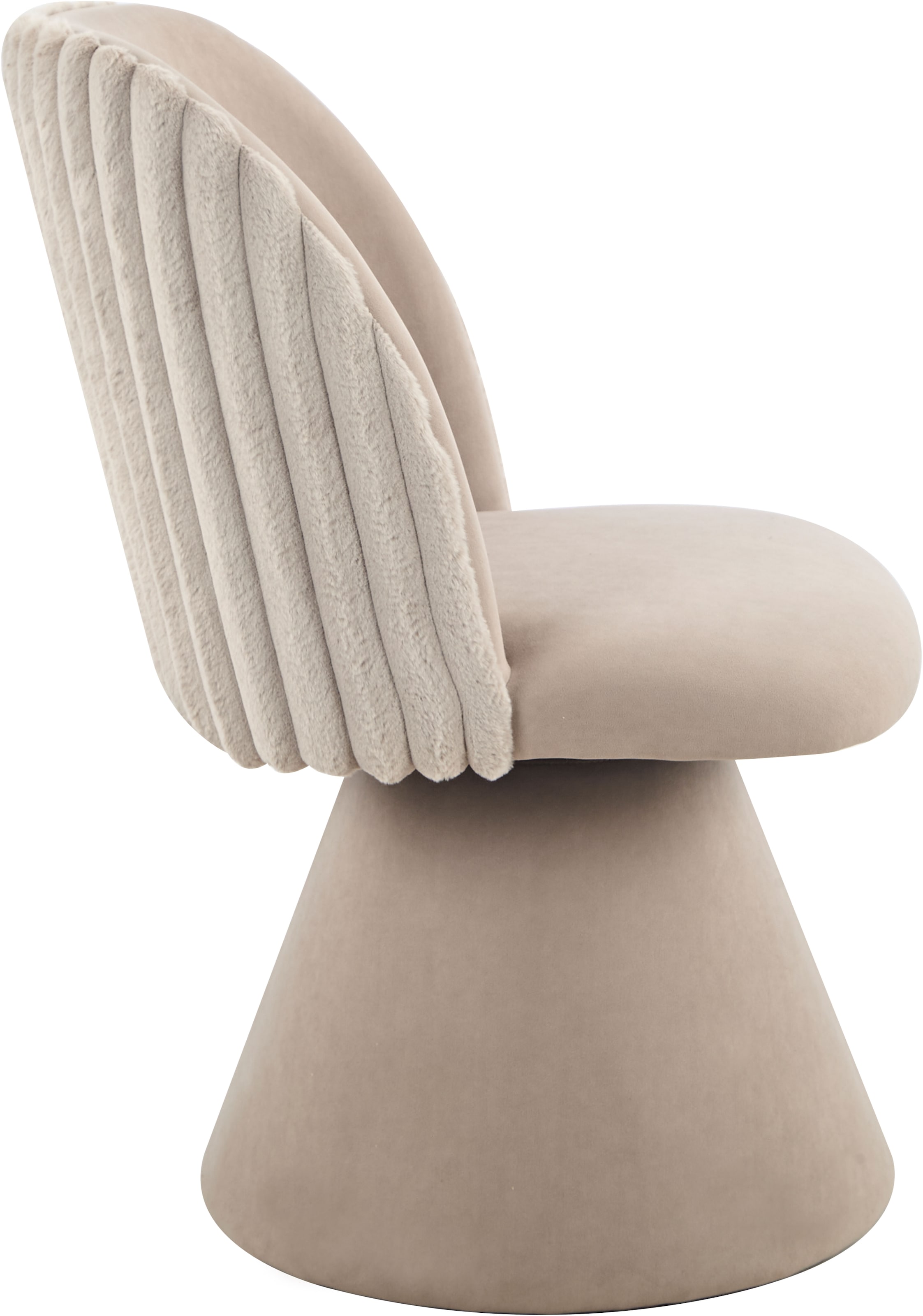 HELA Chaise de salle à manger »BARI I Drehstuhl« (Ensemble) 1 cuis360° drehbar, Polsterfuss, Materialkombi, Aussen Felloptik Innen Velvet