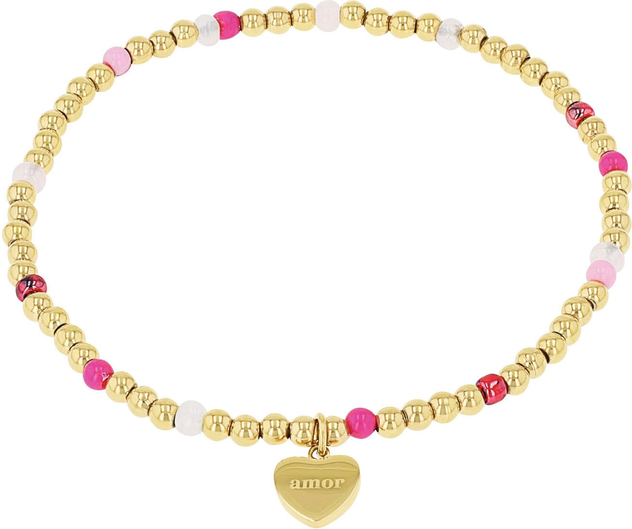 Image of Amor Armband "Herz" mit Glasstein, Stein (synth.)
