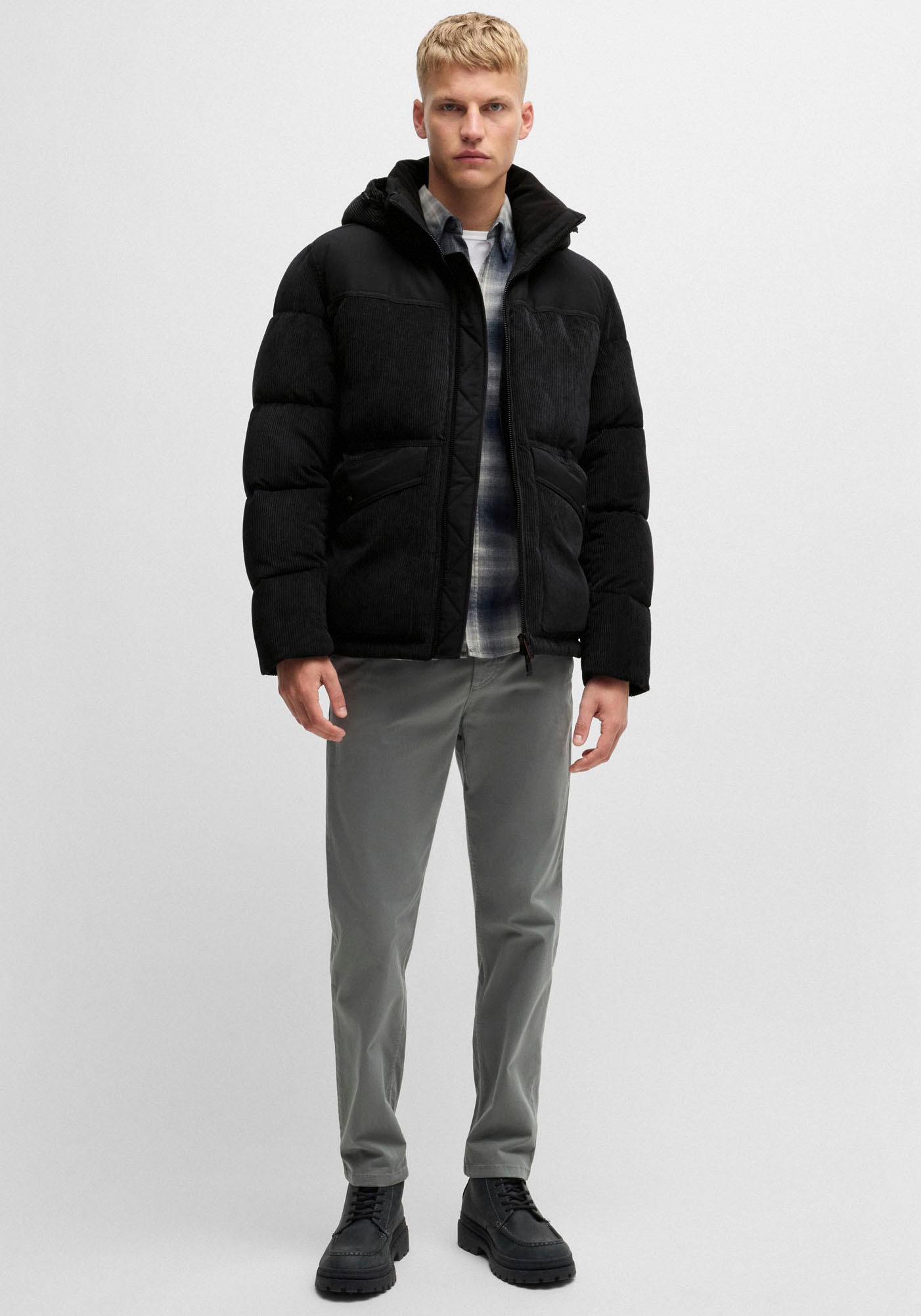 BOSS ORANGE Steppjacke »Odope«, mit Kapuze, Label-Badge am Ärmel