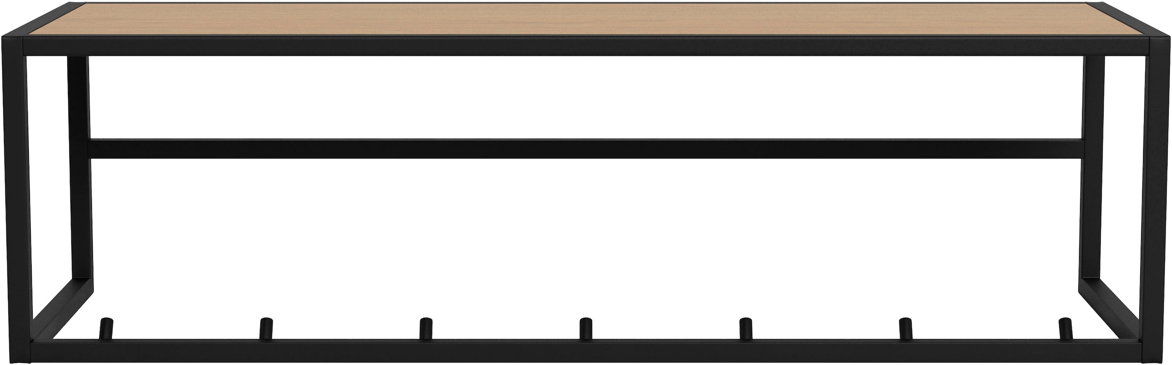 ACTONA GROUP Panneau de vestiaire »Seaford Garderobenpanel – modernes Kleiderhakenbrett« design gain de place avec cadre en acier & aspect chêne sauvage