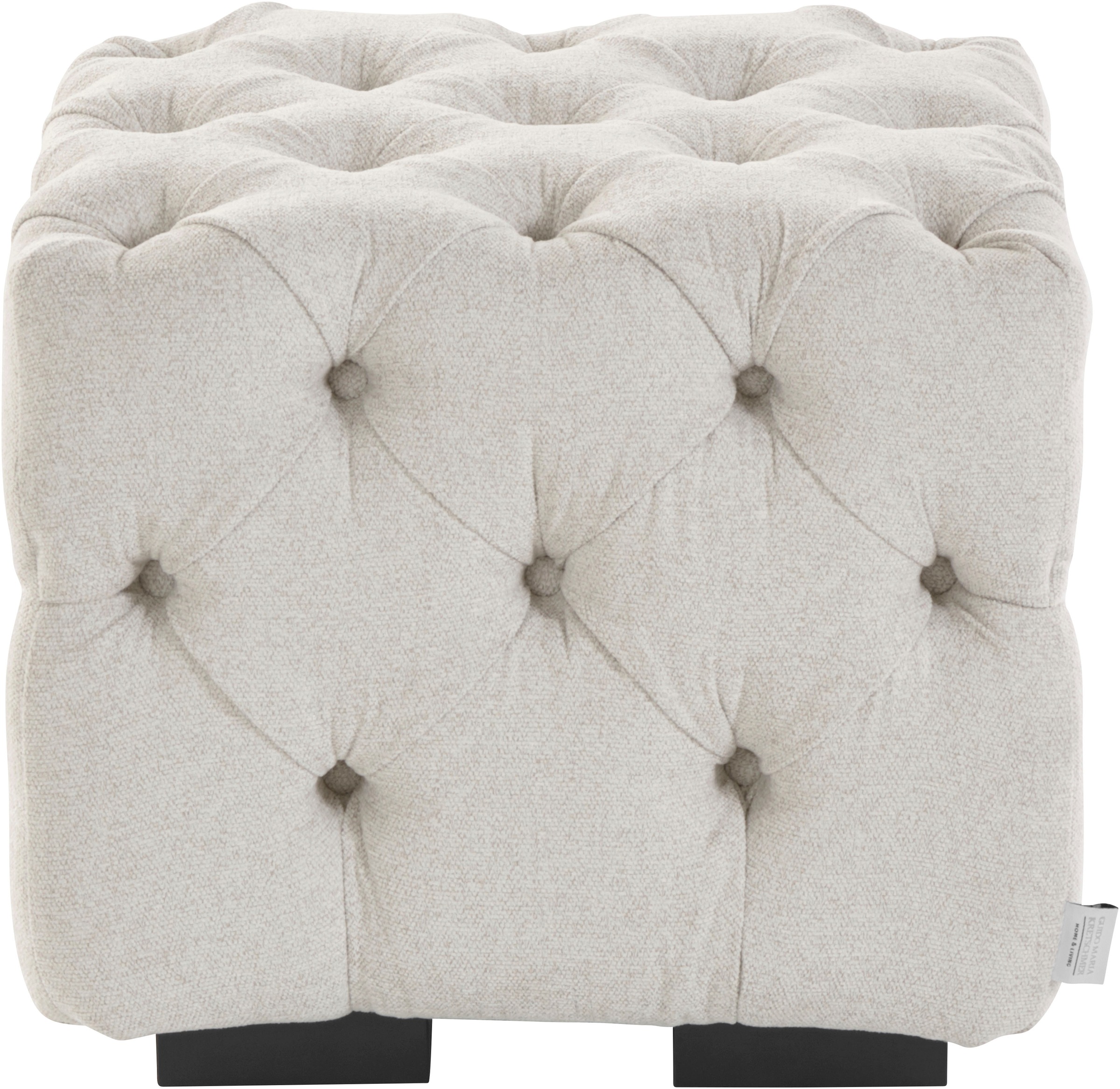 Guido Maria Kretschmer Home&Living Polsterhocker »Kalina«, mit klassischer Chesterfield-Knopfheftung, passend zur Serie "Kalina"
