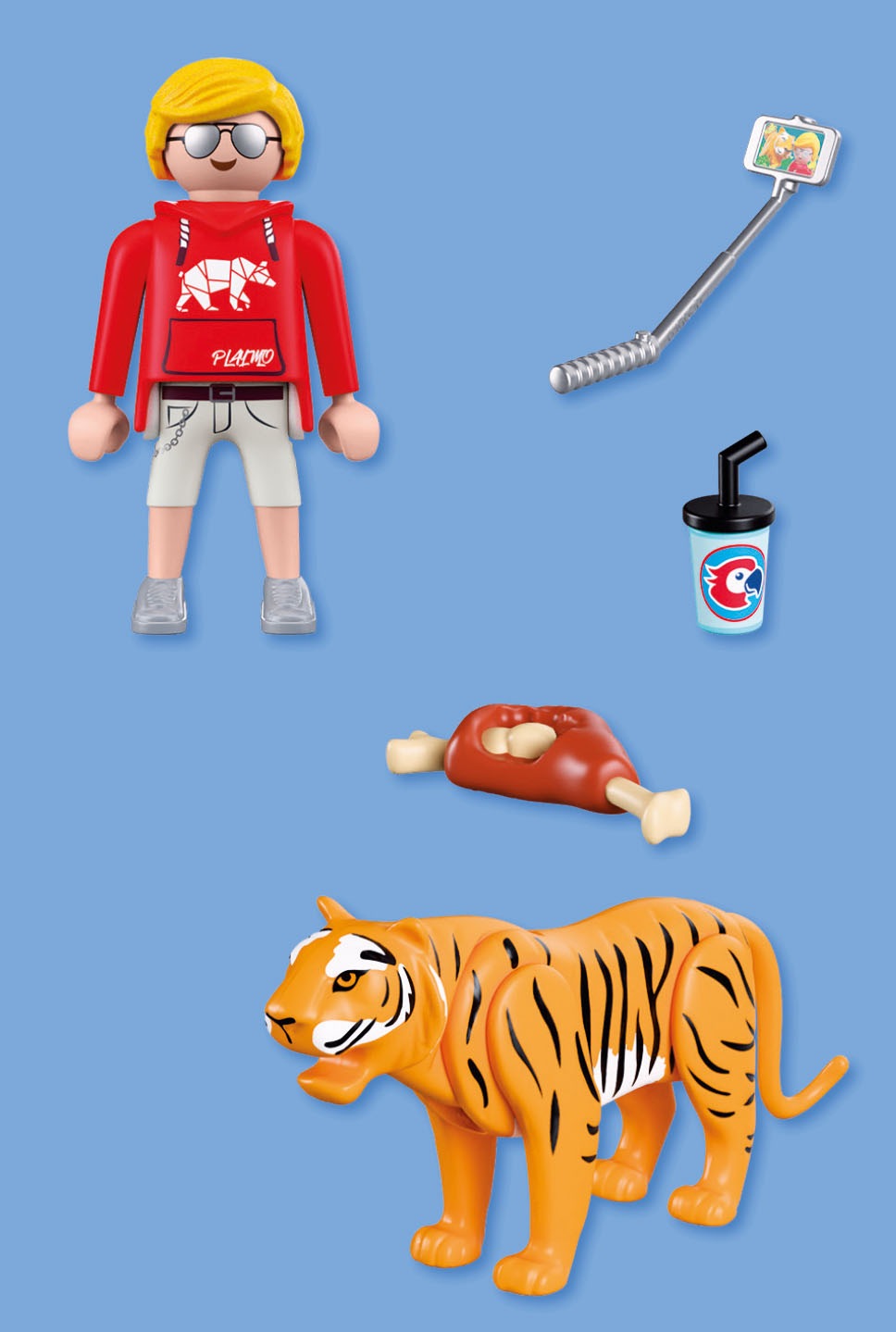 Playmobil® Jeu de construction »Zoo: Tiger und Besucher (72089), Animals & Friends« Made in Europe