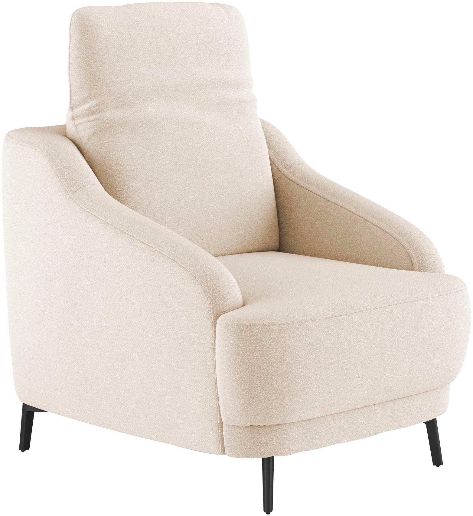 sit&more Sessel »Blues«, (1 St.), mit Metallfüssen, schwarz-matt