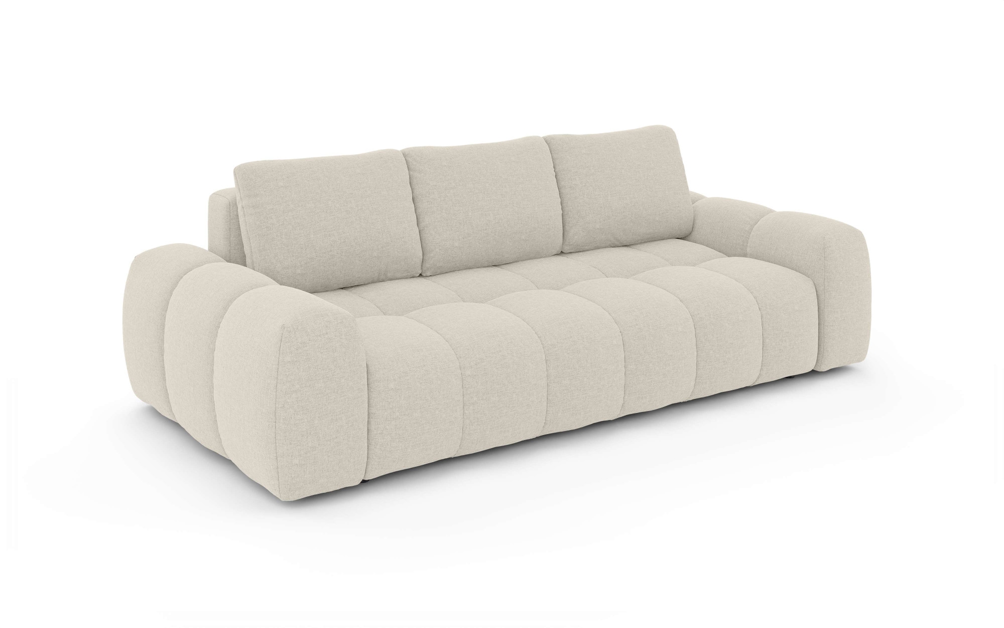 GOODproduct 3-Sitzer »AZITA optionale Schlafsofa mit Bettkasten, Breite 253cm« Sofa mit Wellenunterfederung, Bubble-Optik, Verlässliche Qualität