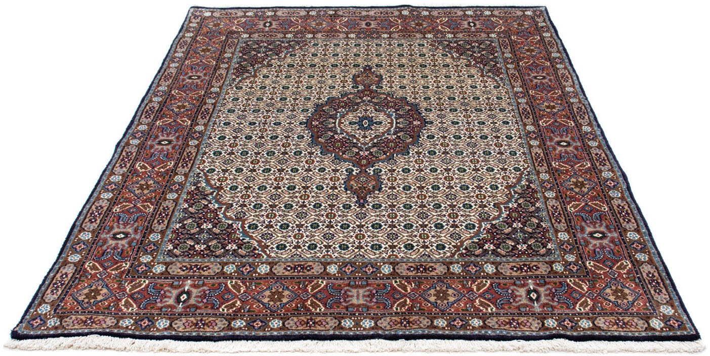 Image of morgenland Wollteppich »Moud Stark Gemustert Beige 185 x 145 cm«, rechteckig, 1 mm Höhe, Unikat mit Zertifikat bei Ackermann Versand Schweiz