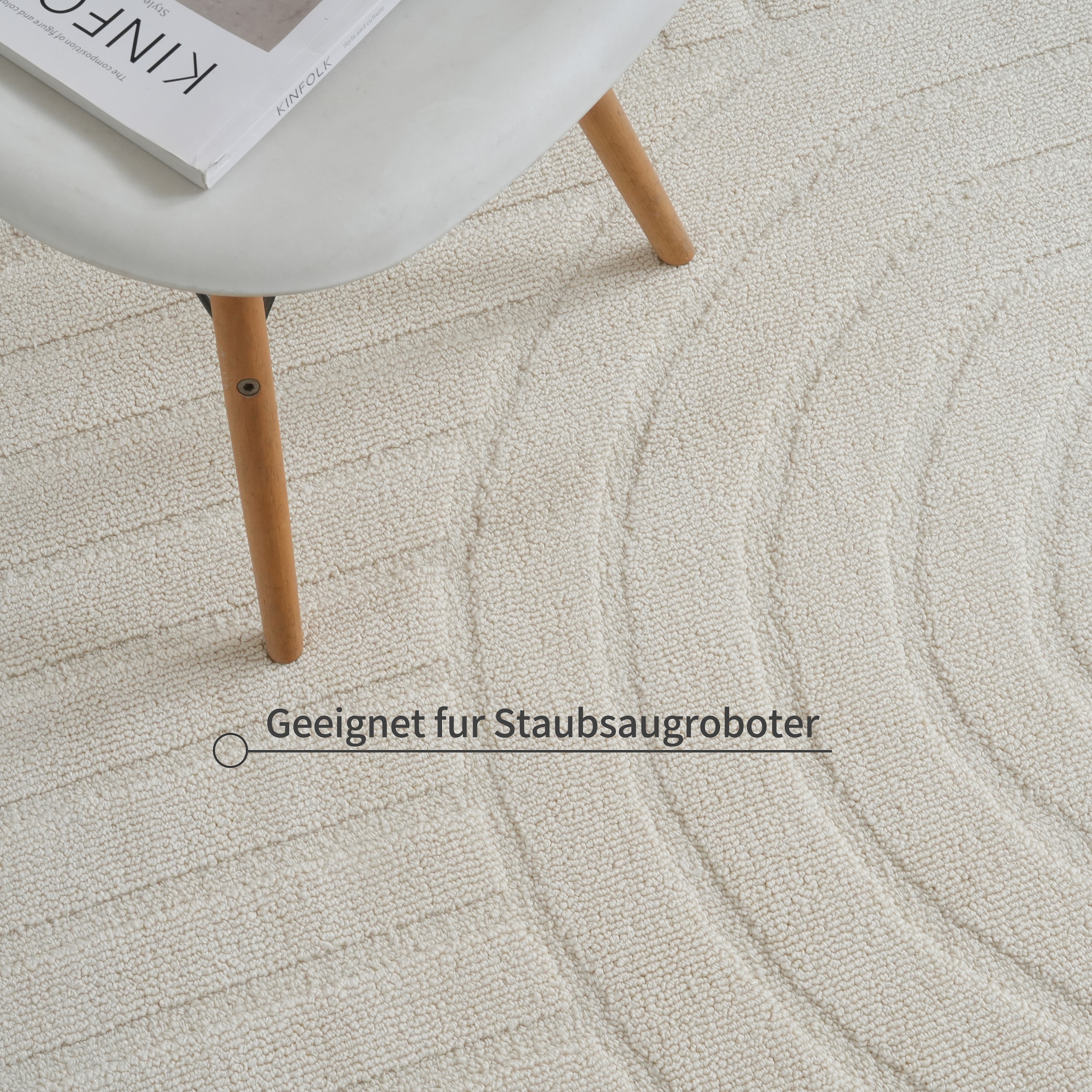 GOODproduct Teppich »Neele, Boho-Design, Hoch-Tief, waschbar« rechteckig 12 mm Höhe 3D Optik, Skandinavisch, Designteppich, Wohnzimmer, Schlafzimmer
