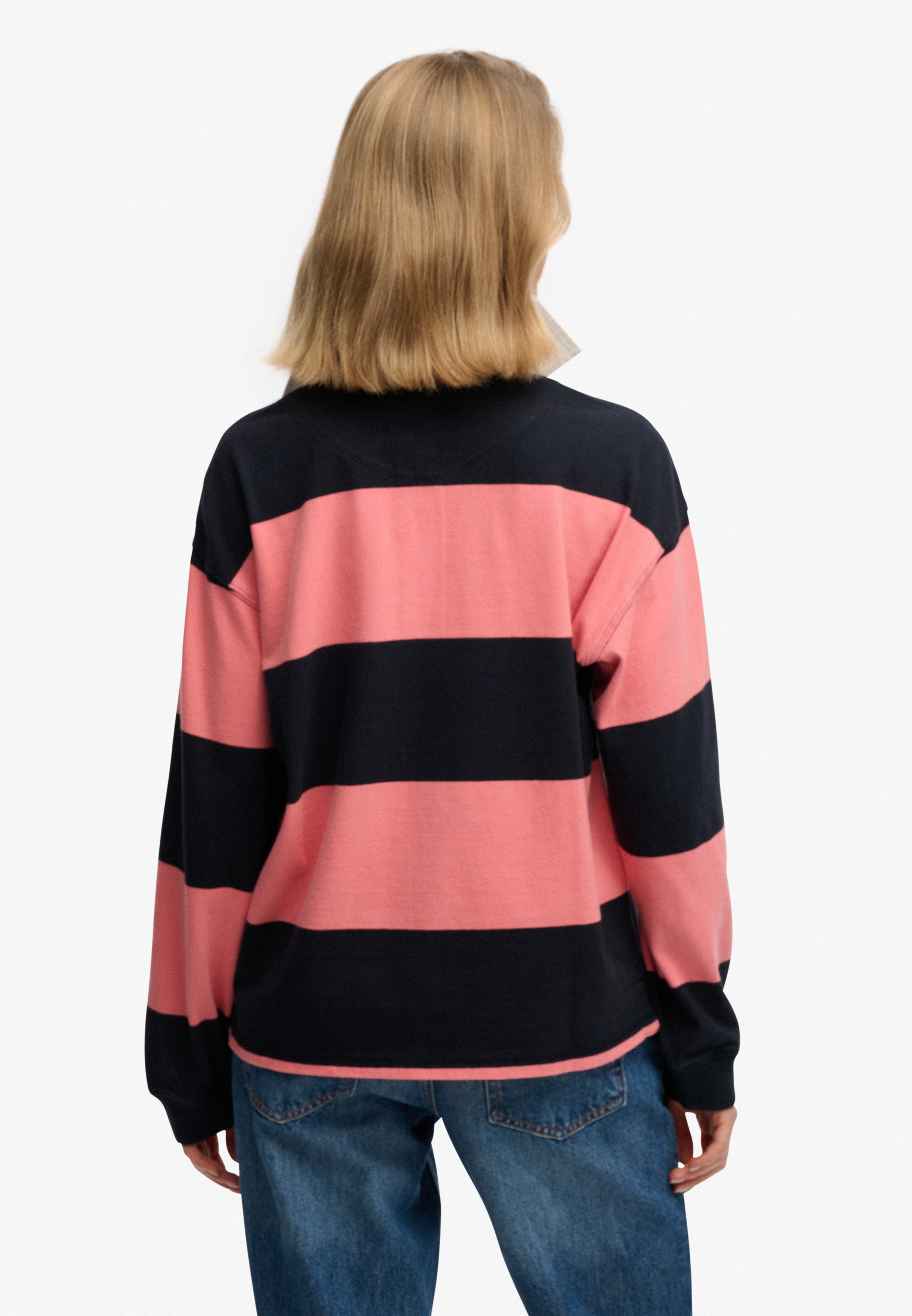 Superdry Langarm-Poloshirt »HERITAGE STRIPE RUGBY TOP«