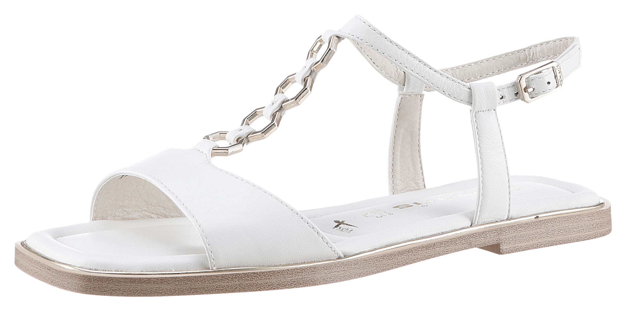 Tamaris Sandalette, Sommerschuh, Sandale, Blockabsatz, mit stylischen Schmuckelementen