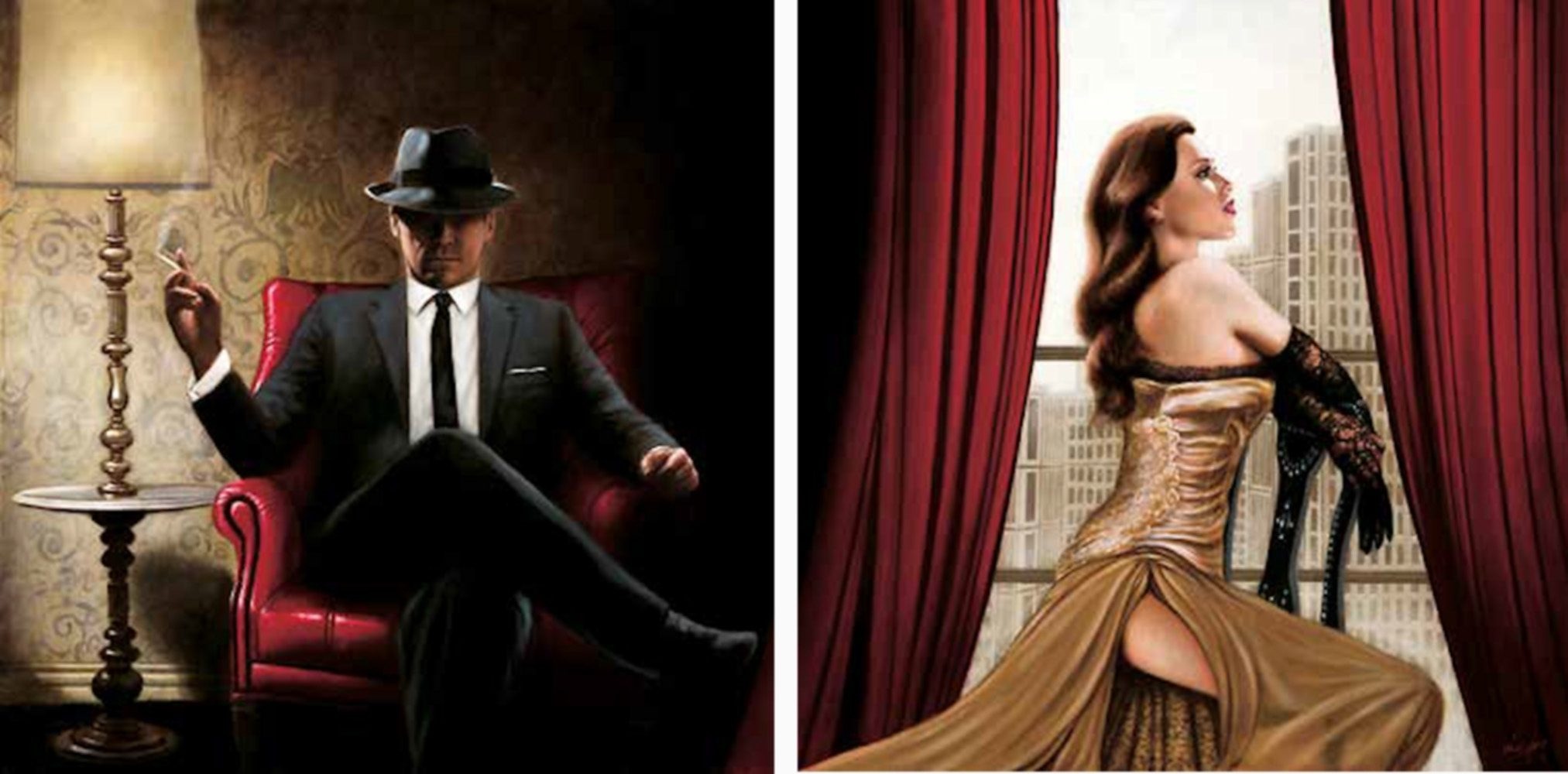 Image of Home affaire Kunstdruck »John Silver, Black Tie, high Heels«, 2-tlg. bei Ackermann Versand Schweiz