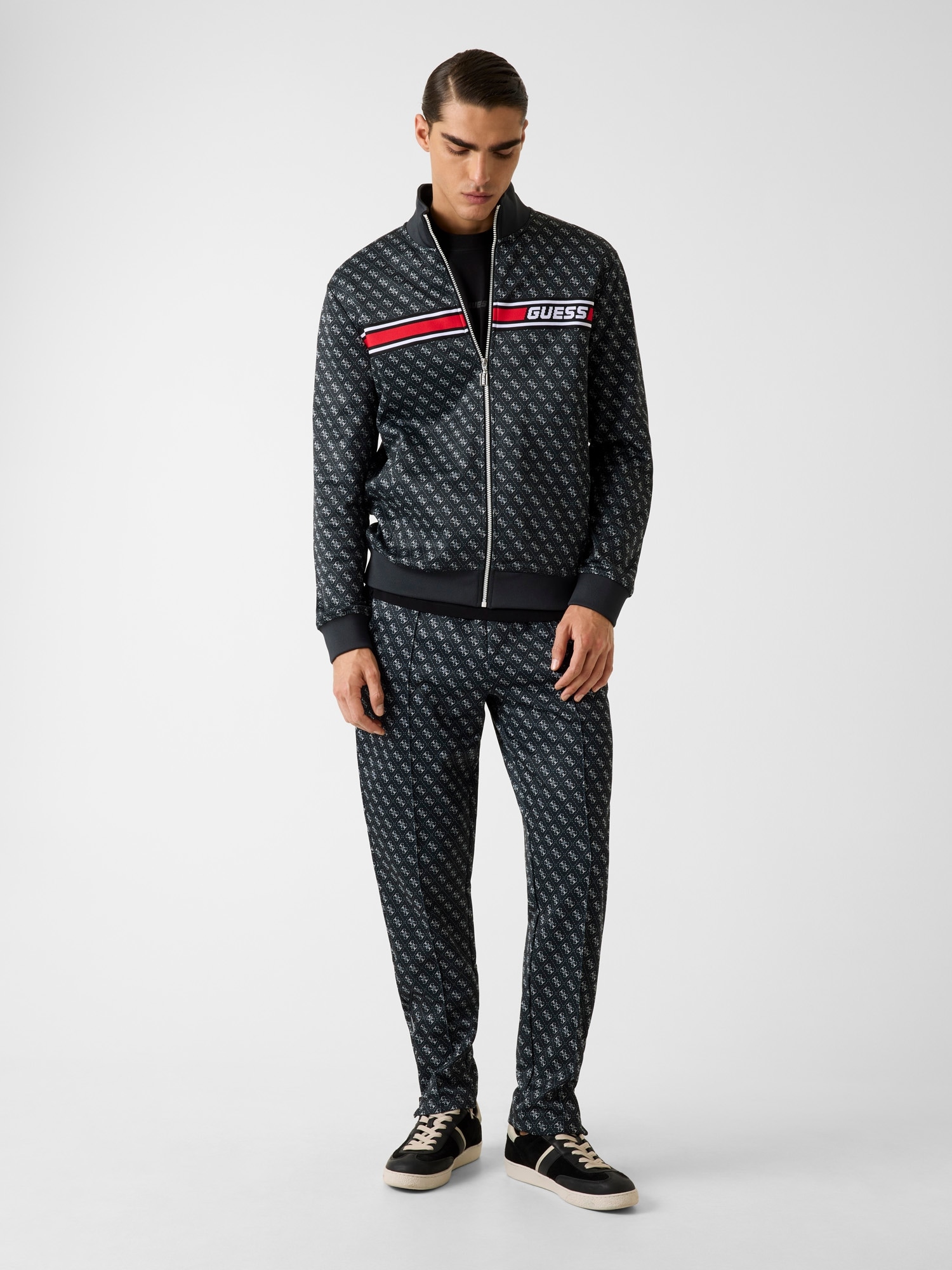 Guess Veste sweat »KORBIN« Stehkragen, Regular Fit, Eingrifftaschen