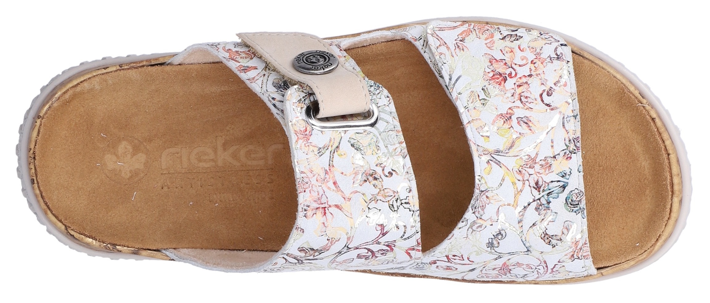Rieker Pantolette  Chaussure d'été, chaussure à enfiler, chausson avec bride auto-agrippante