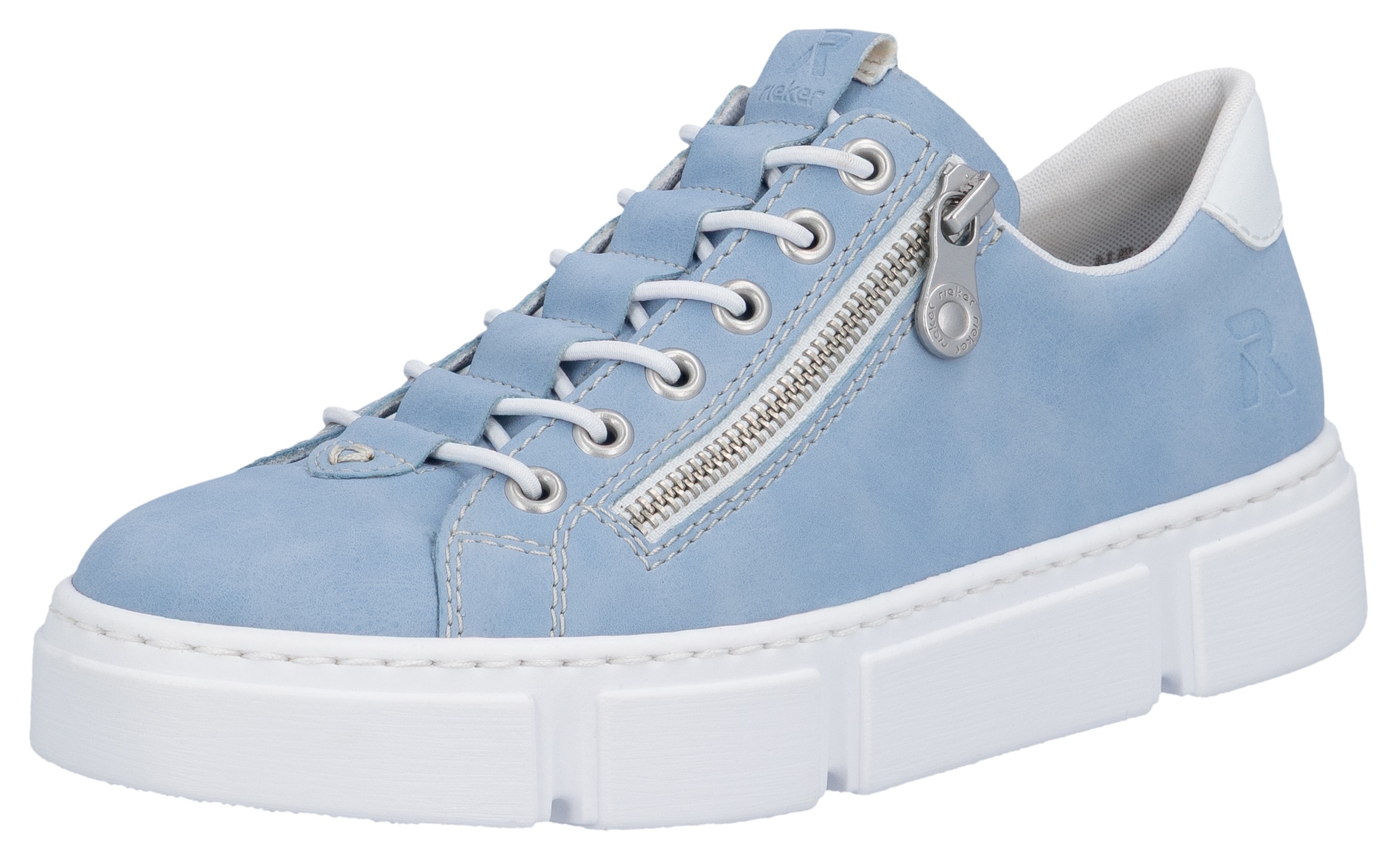 Image of Rieker Slip-On Sneaker mit Reissverschluss aussen, Freizeitschuh, Halbschuh, Schlupfschuh