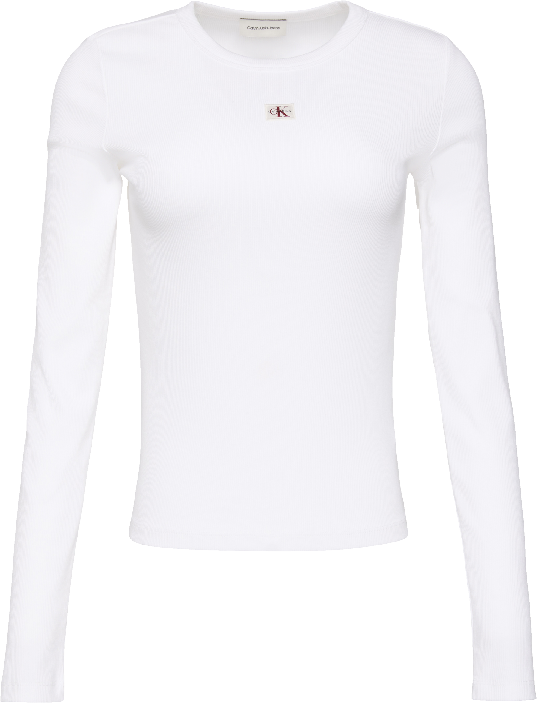 Calvin Klein Jeans Shirttop Figurbetonte Passform mit Rundhalsausschnitt