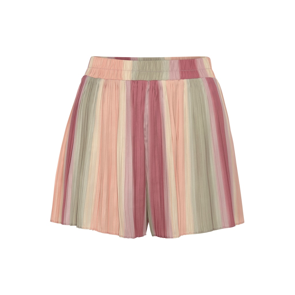Vivance Shorts, aus Plissee, mit Farbverlauf, leicht glänzend, kurze Hose