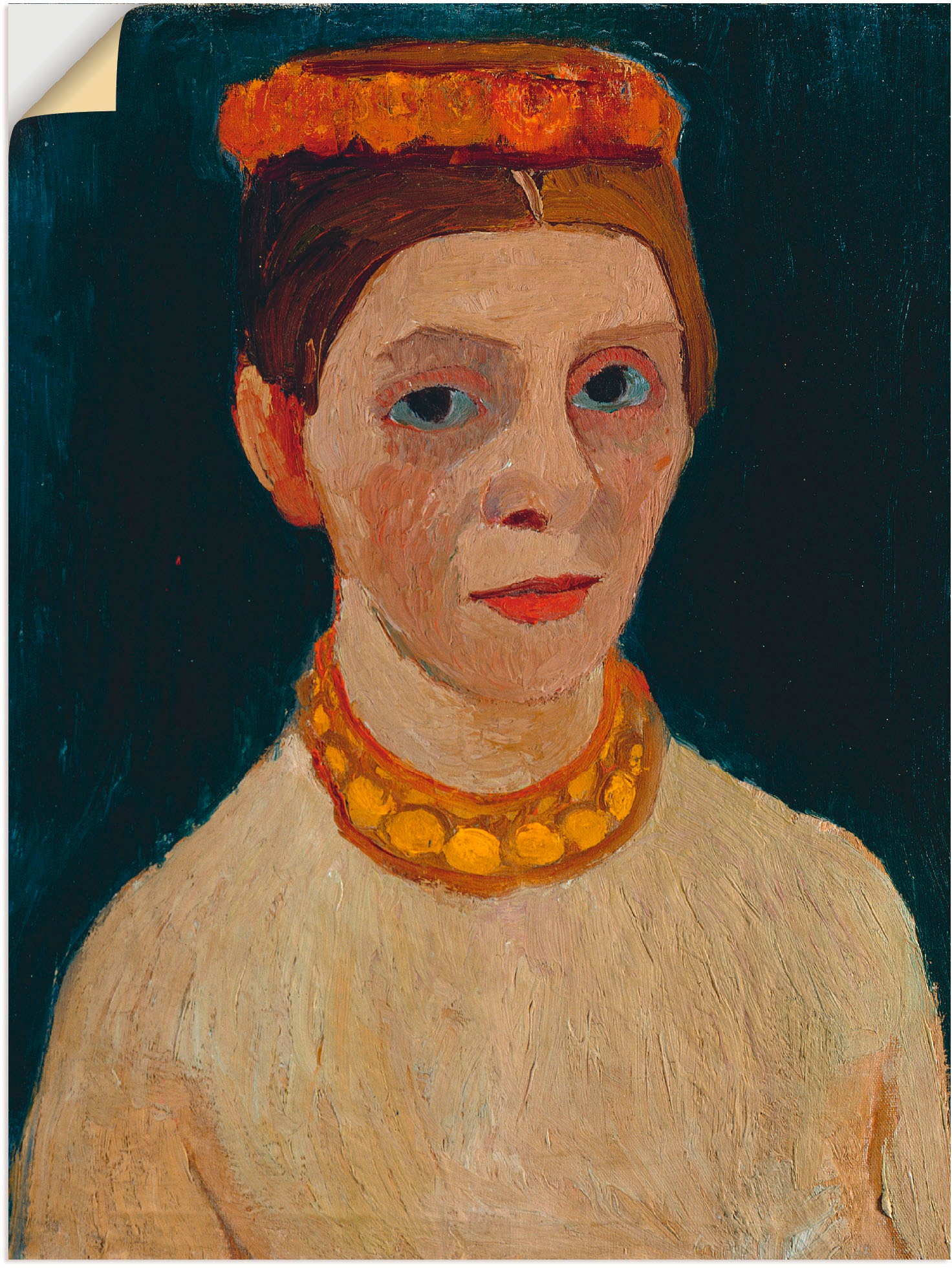 Image of Artland Wandbild »Roter Blütenkranz und Kette.«, Porträts, (1 St.), in vielen Grössen & Produktarten -Leinwandbild, Poster, Wandaufkleber / Wandtattoo auch für Badezimmer geeignet bei Ackermann Versand Schweiz