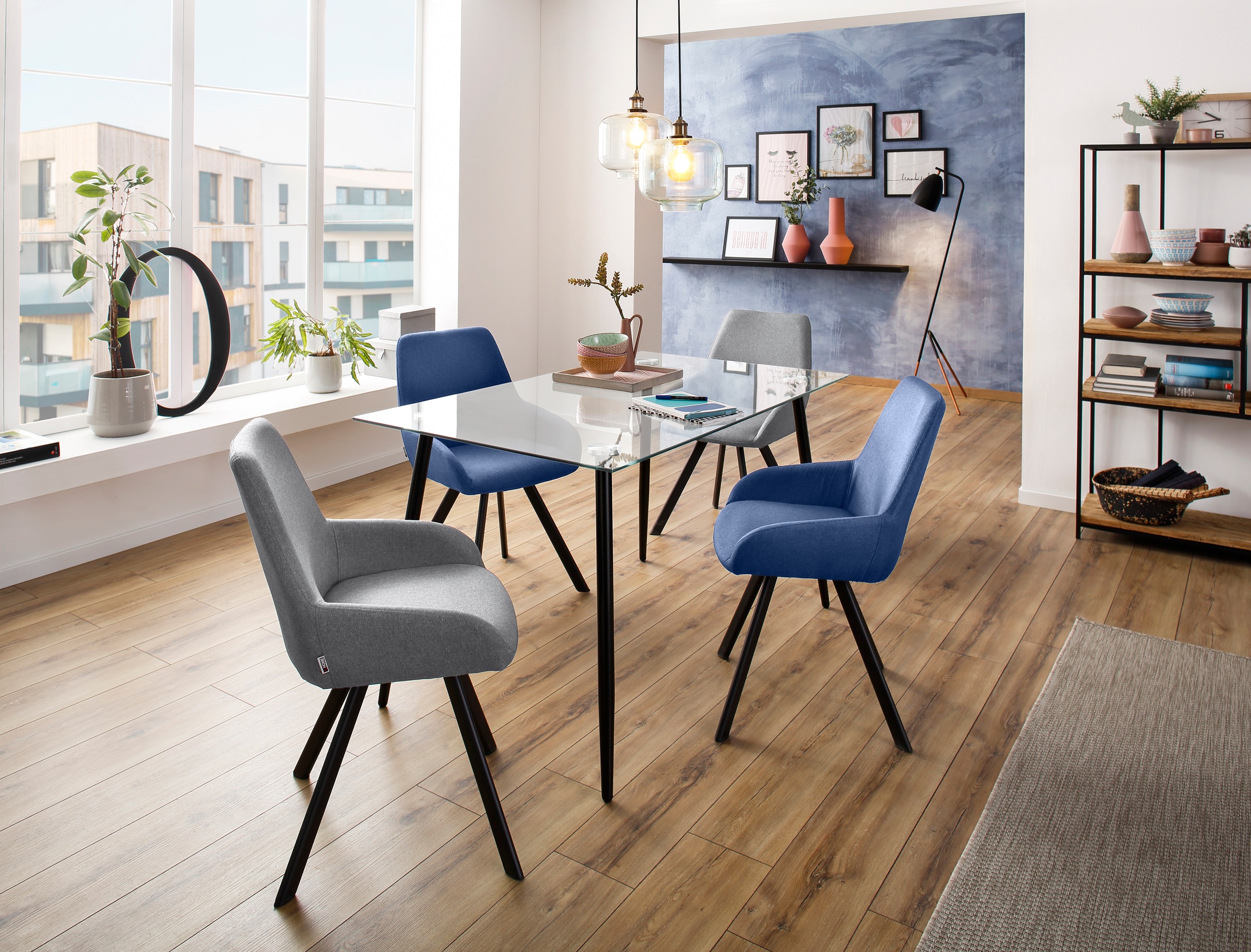Image of GOODproduct Glastisch "Danny" Esstisch, Glastisch, OTTOs Choice, Esstisch Breite 140 cm, Metallapplikationen, modernes Design