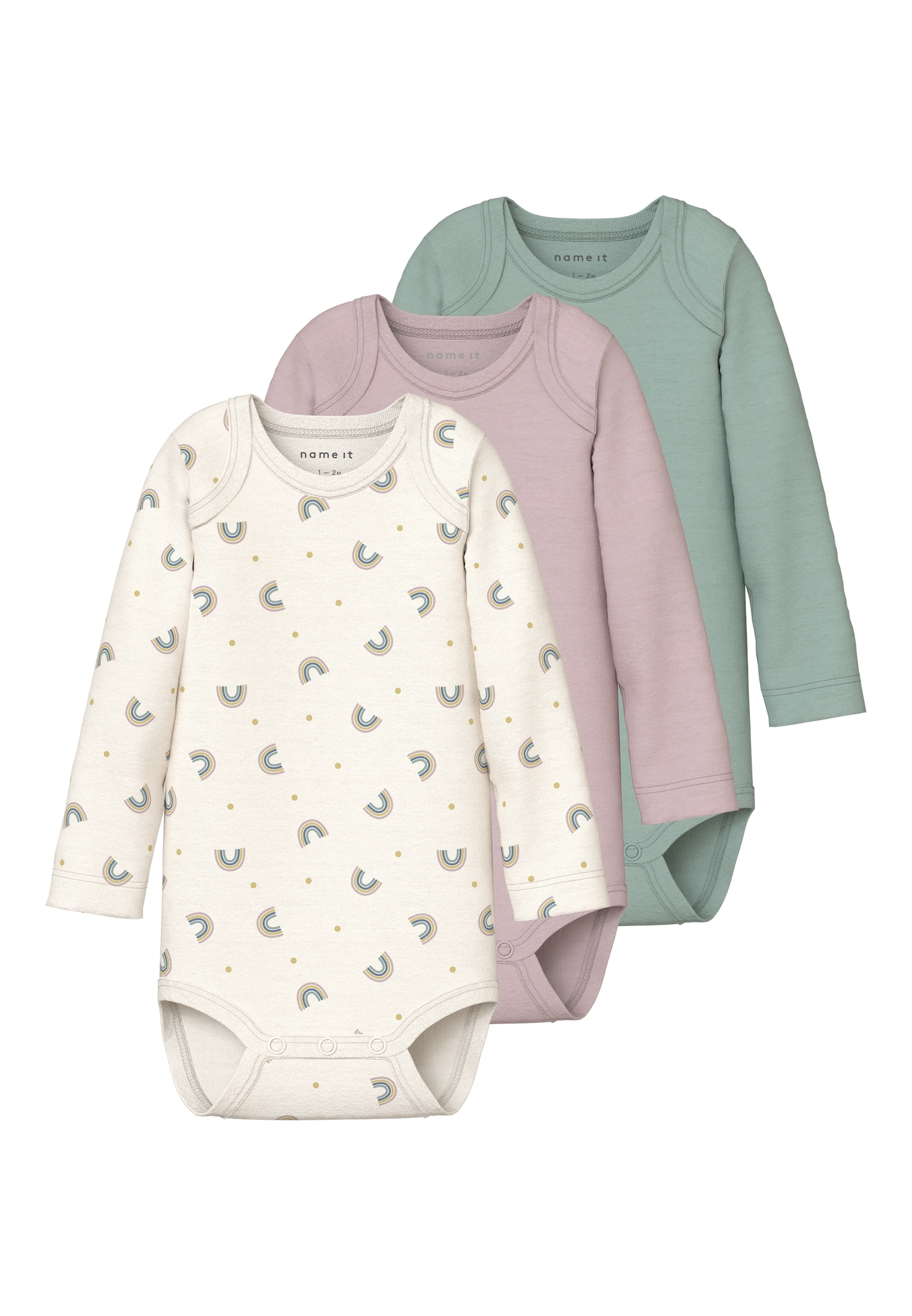 Name It Body »NBFBODY 3P LS JET RAINBOW NOOS«