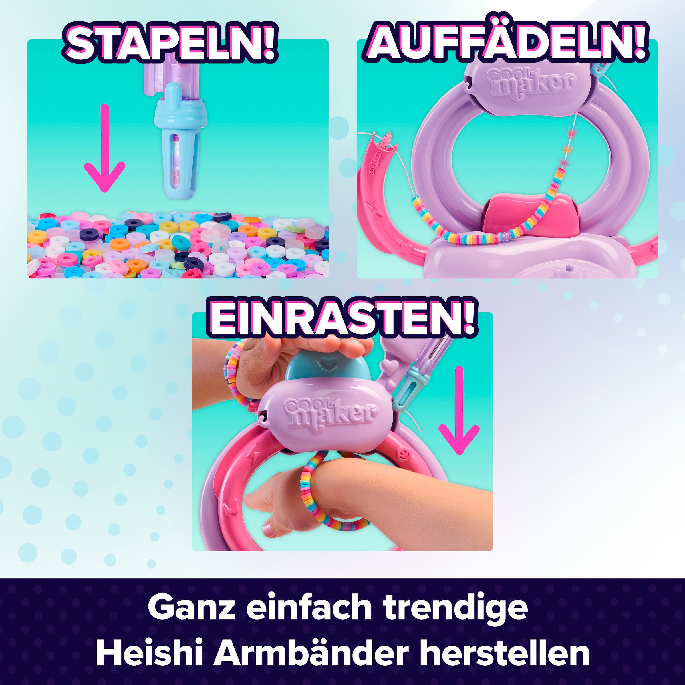 Spin Master Set créatif »Cool Maker Stack'd Heishi Armband Studio«