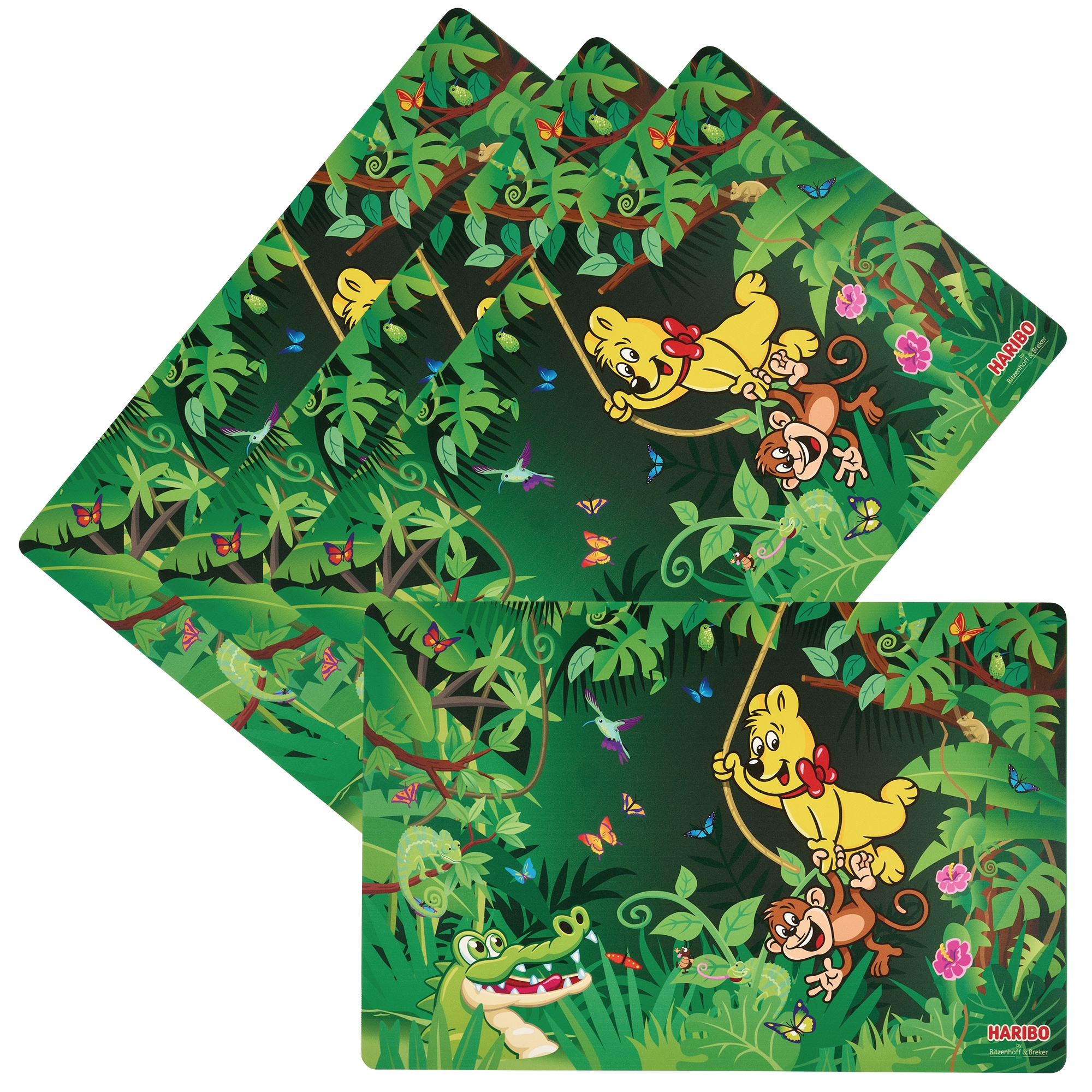 Image of Ritzenhoff & Breker Platzset "HARIBO Jungle, 4-teilig, 45 x 30 cm" rutschfest und abwischbar