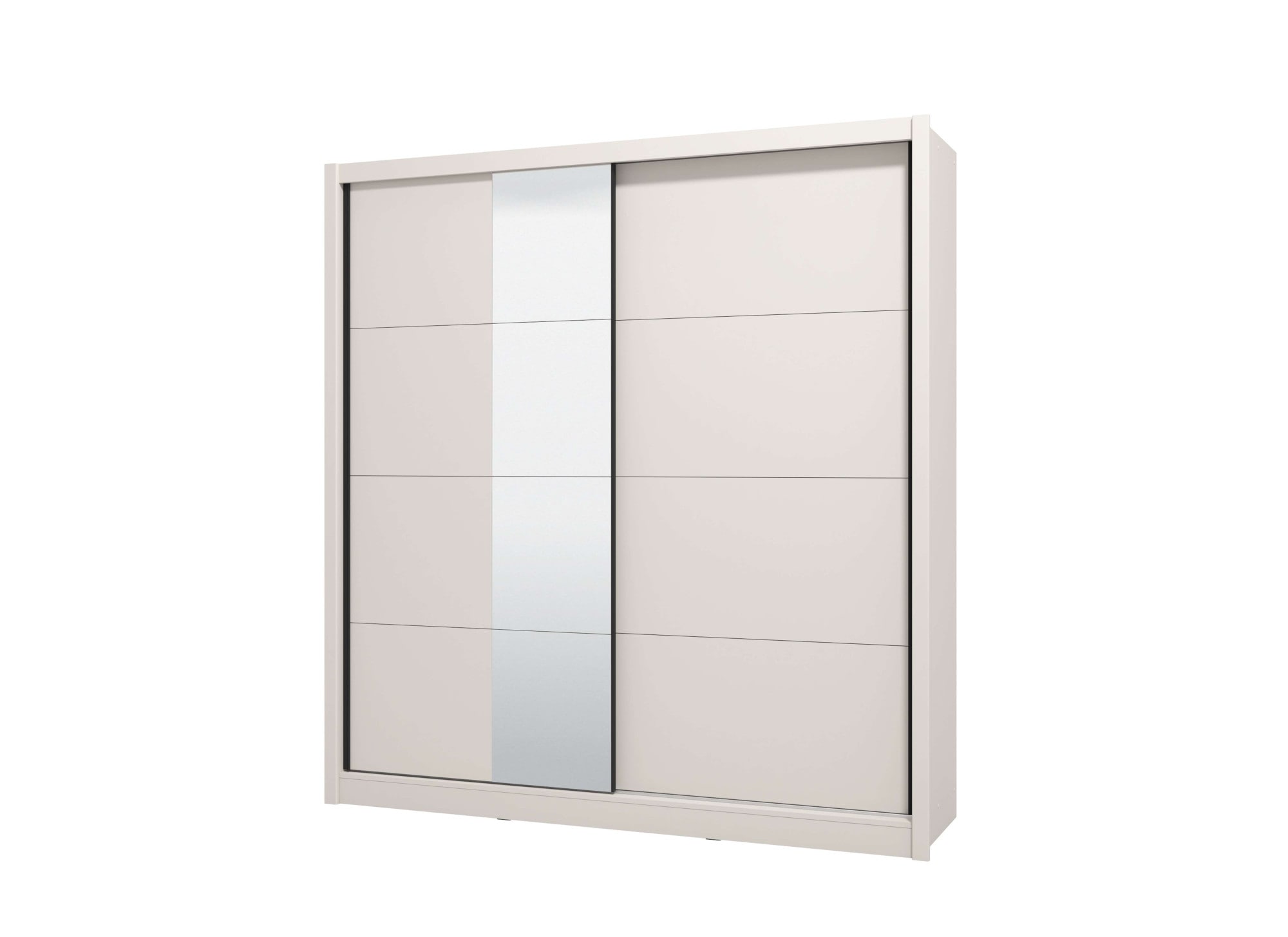 INOSIGN Schwebetürenschrank »Albi, Schlafzimmerschrank, Wäscheschrank in cashmere oder weiss«, Kleiderschrank mit Spiegel MIT Innenausstattung,FSC®-zertifiziert