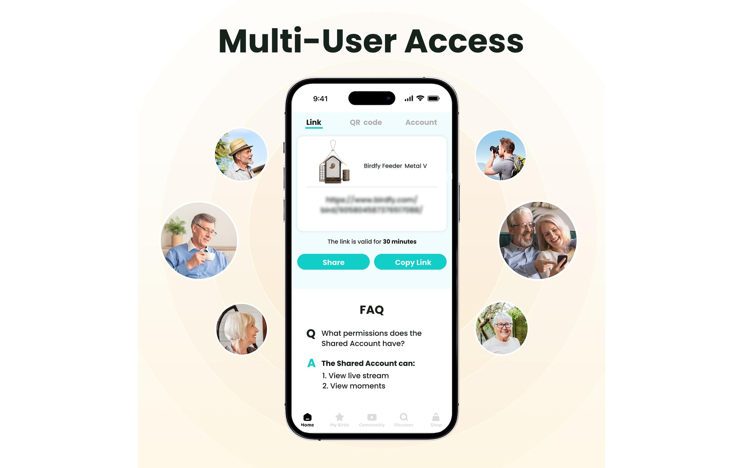 Birdfy Distributeur de nourriture »Metall V 1080PHD mit Kamera«