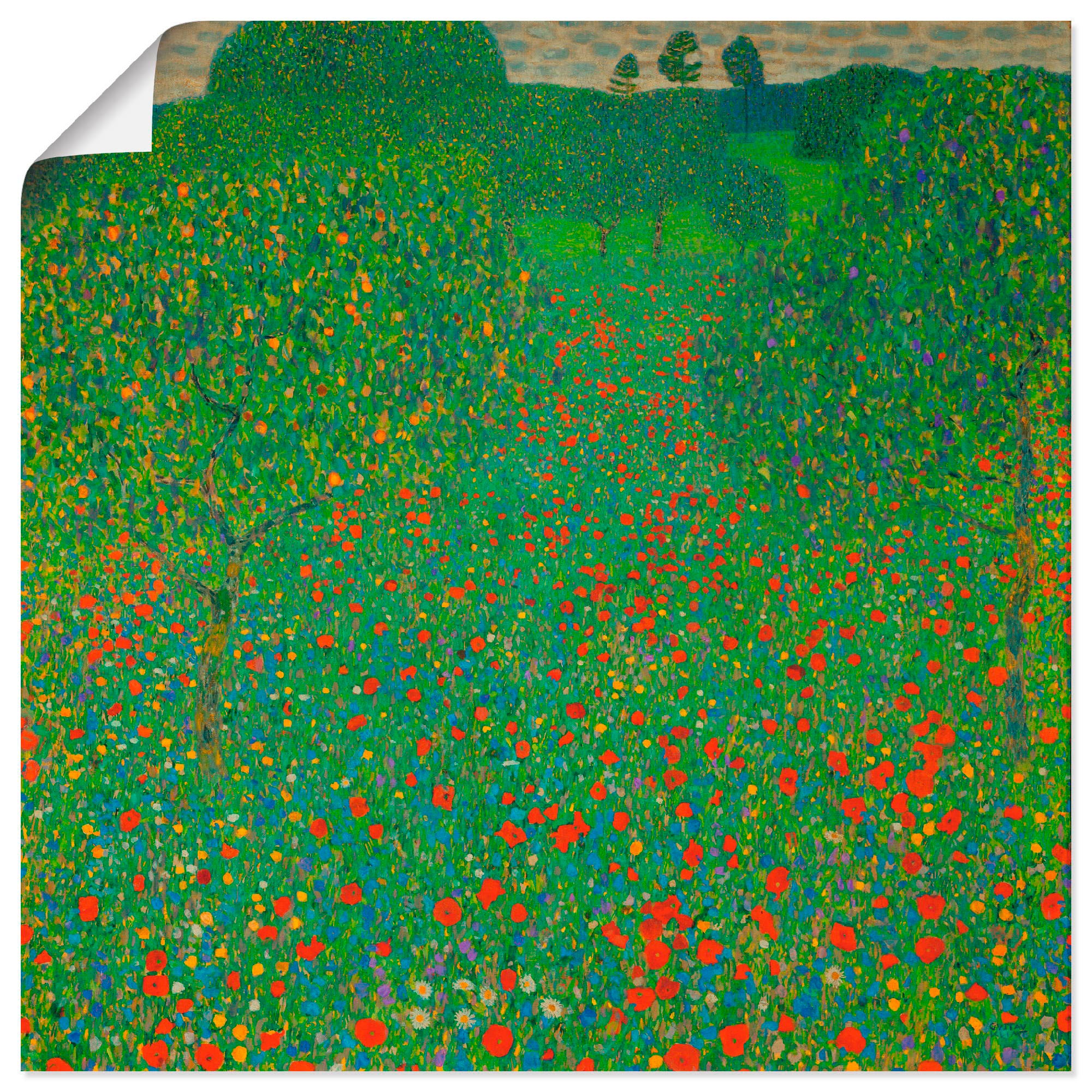 Image of Artland Wandbild »Feld mit Mohn«, Blumen, (1 St.), in vielen Grössen & Produktarten - Alubild / Outdoorbild für den Aussenbereich, Leinwandbild, Poster, Wandaufkleber / Wandtattoo auch für Badezimmer geeignet bei Ackermann Versand Schweiz