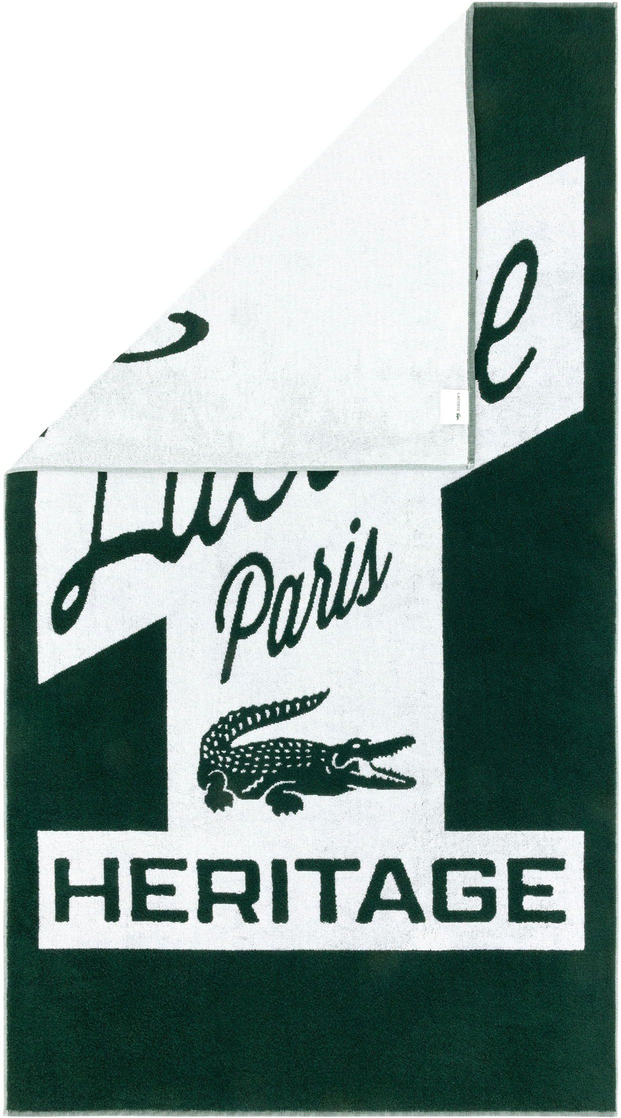 Lacoste Serviette de plage »LRETRO« avec applications d'étiquettes