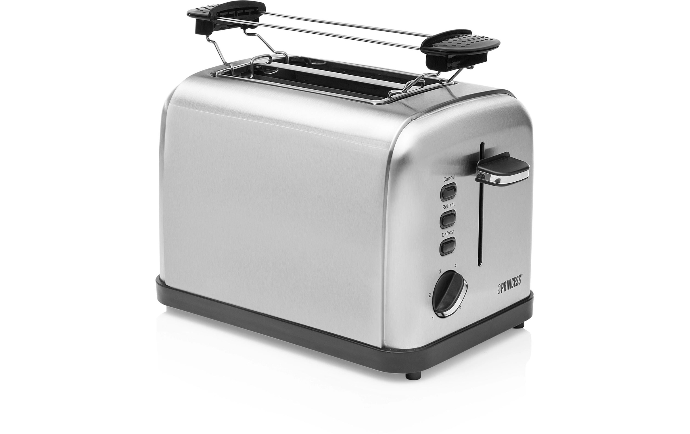 PRINCESS Toaster »Style 2 Silber«, 2 kurze Schlitze, für 2 Scheiben, 850 W