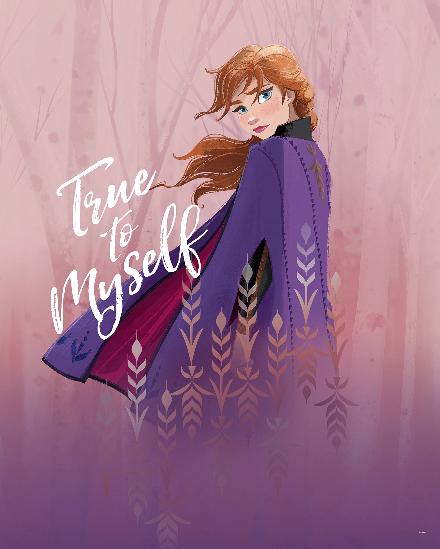 Komar Bild »Frozen Anna True to Myself«, Disney, (1 St.), Wandbild zur Dekoration im Kinderzimmer - ohne Rahmen