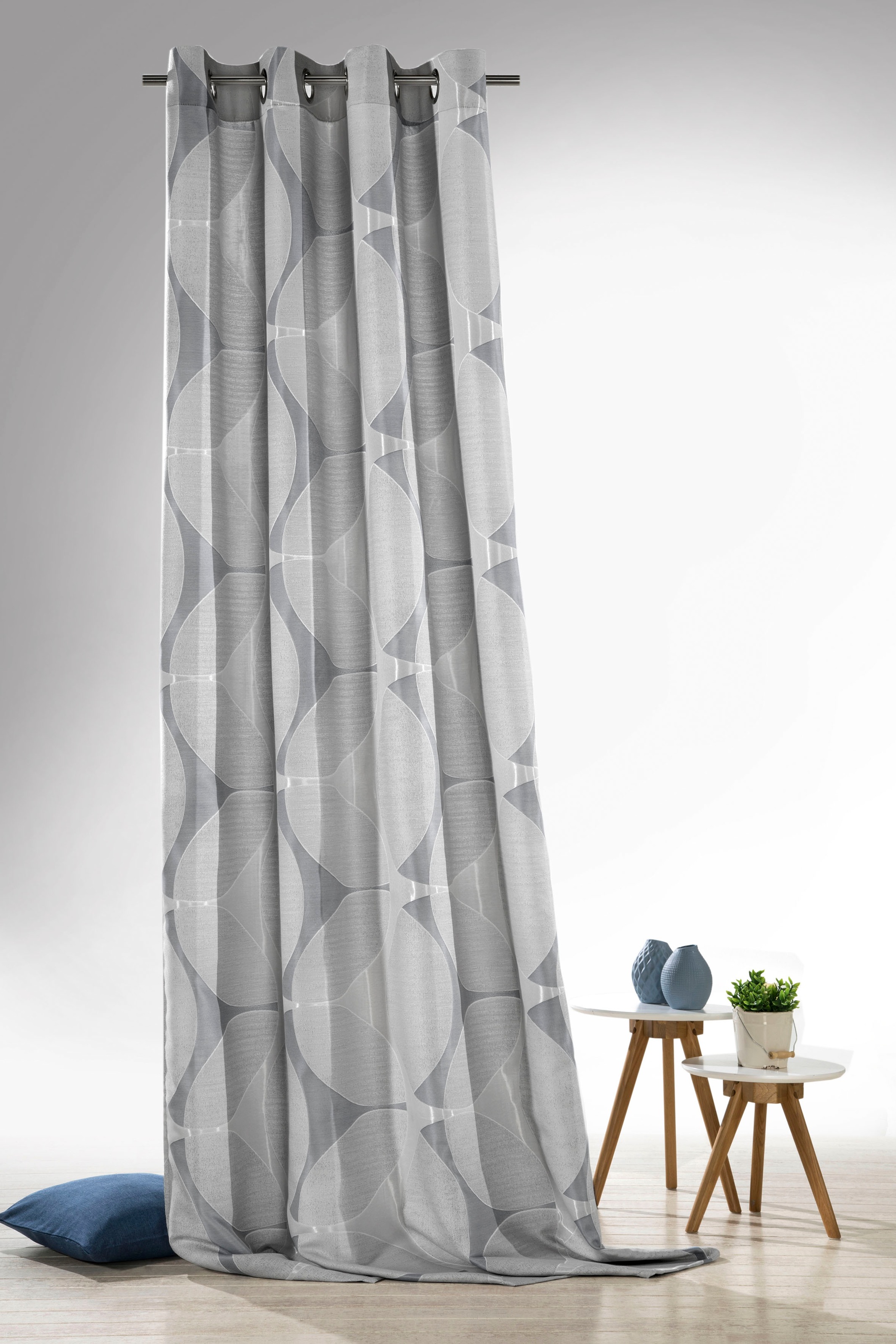 Image of Weckbrodt Vorhang "Louis" Ösen 1 Stk. tlg. Jacquard, strukturiert, Blickdicht, Gardine, Store