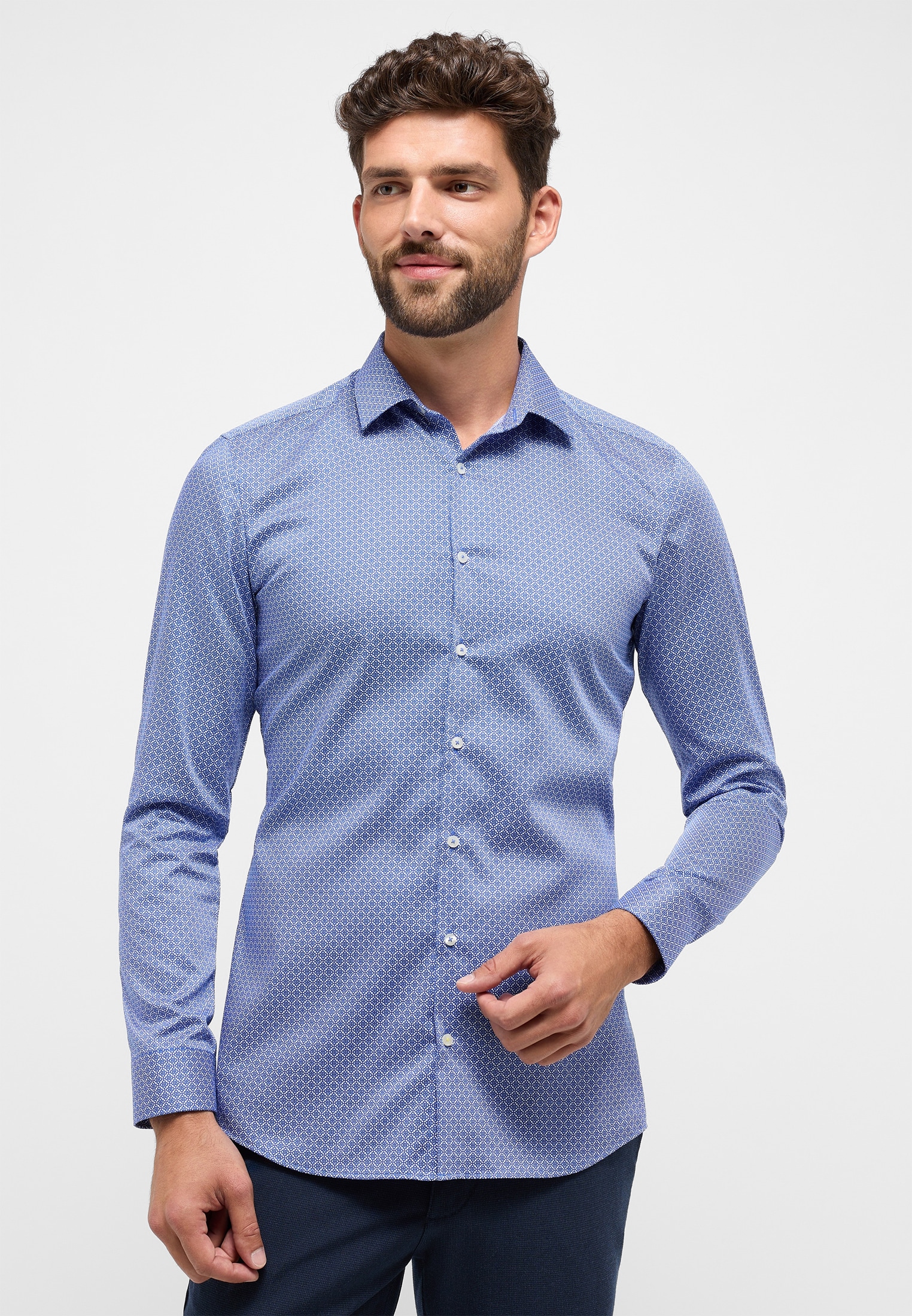 Image of Eterna Langarmhemd "SUPER SLIM" NON IRON (bügelfrei)