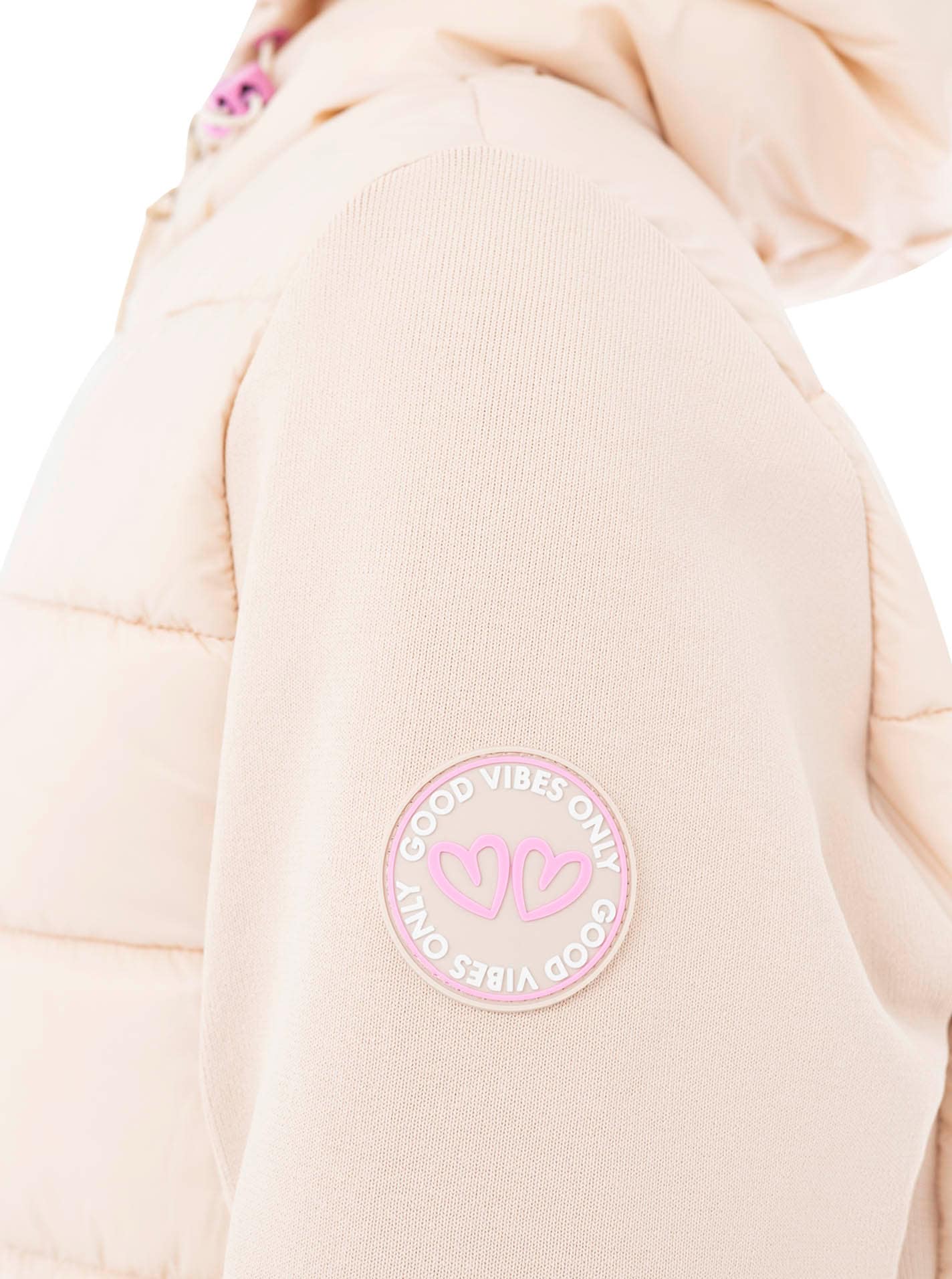 Zwillingsherz Steppjacke »„Good Vibes“« gesteppte Partien vorne und hinten, seitliche Einsätze elastisch