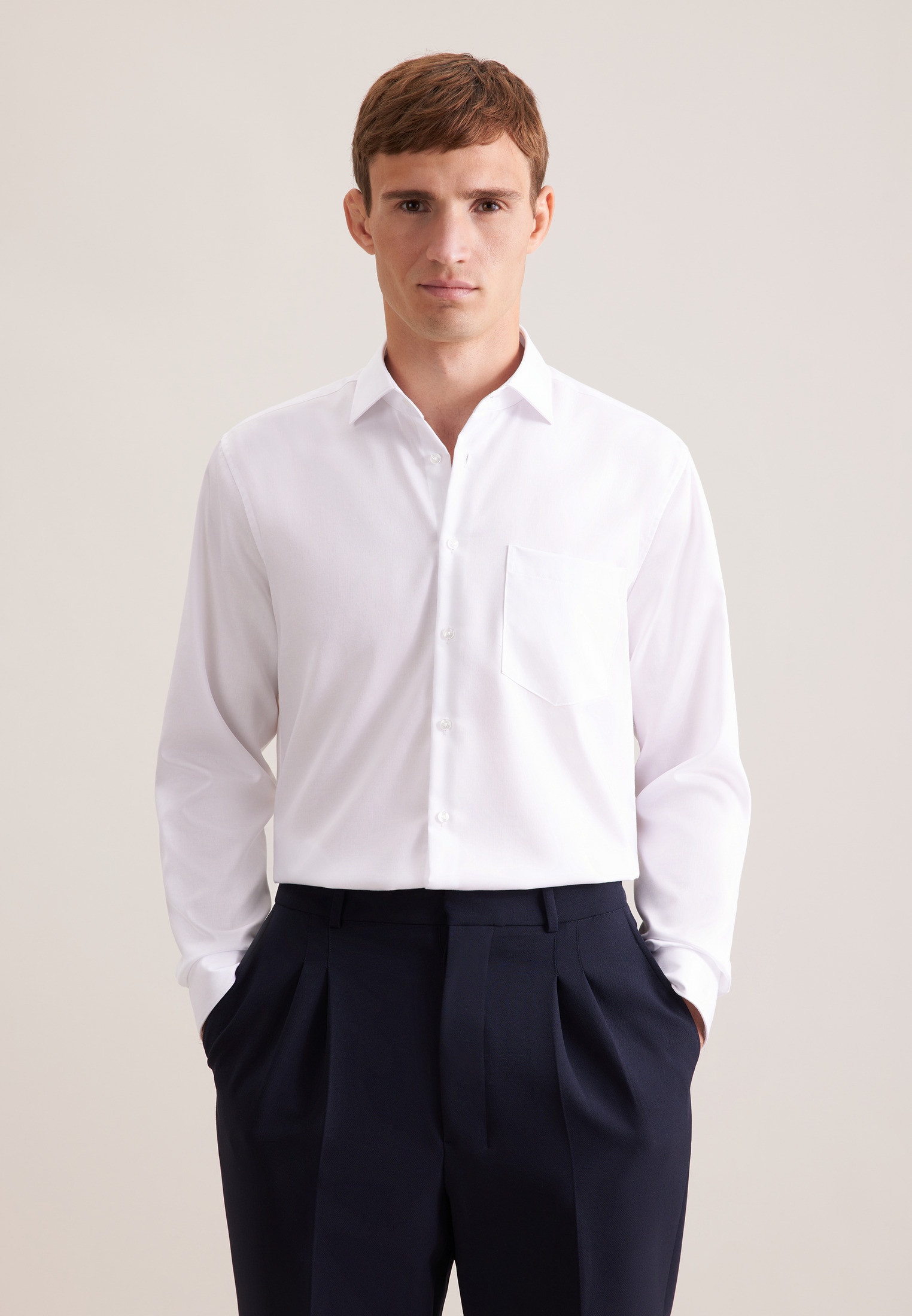 seidensticker Chemise d'affaires »Schwarze Rose« Regular 1/1 Extra lang Kentkragen Uni