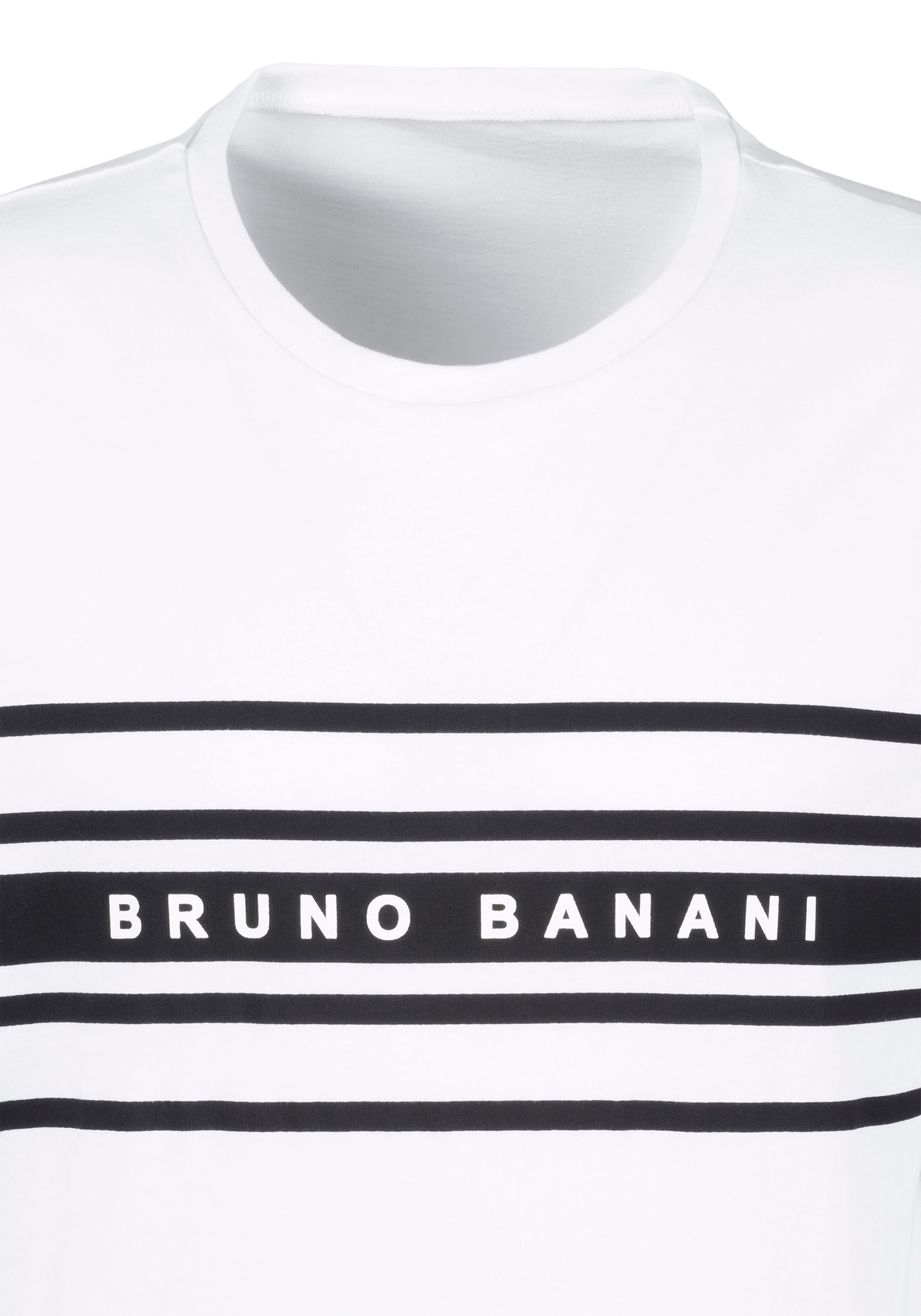 Bruno Banani Pyjama, (Spar-Set, 3 tlg.), Shirt mit Shorts und langer Hose