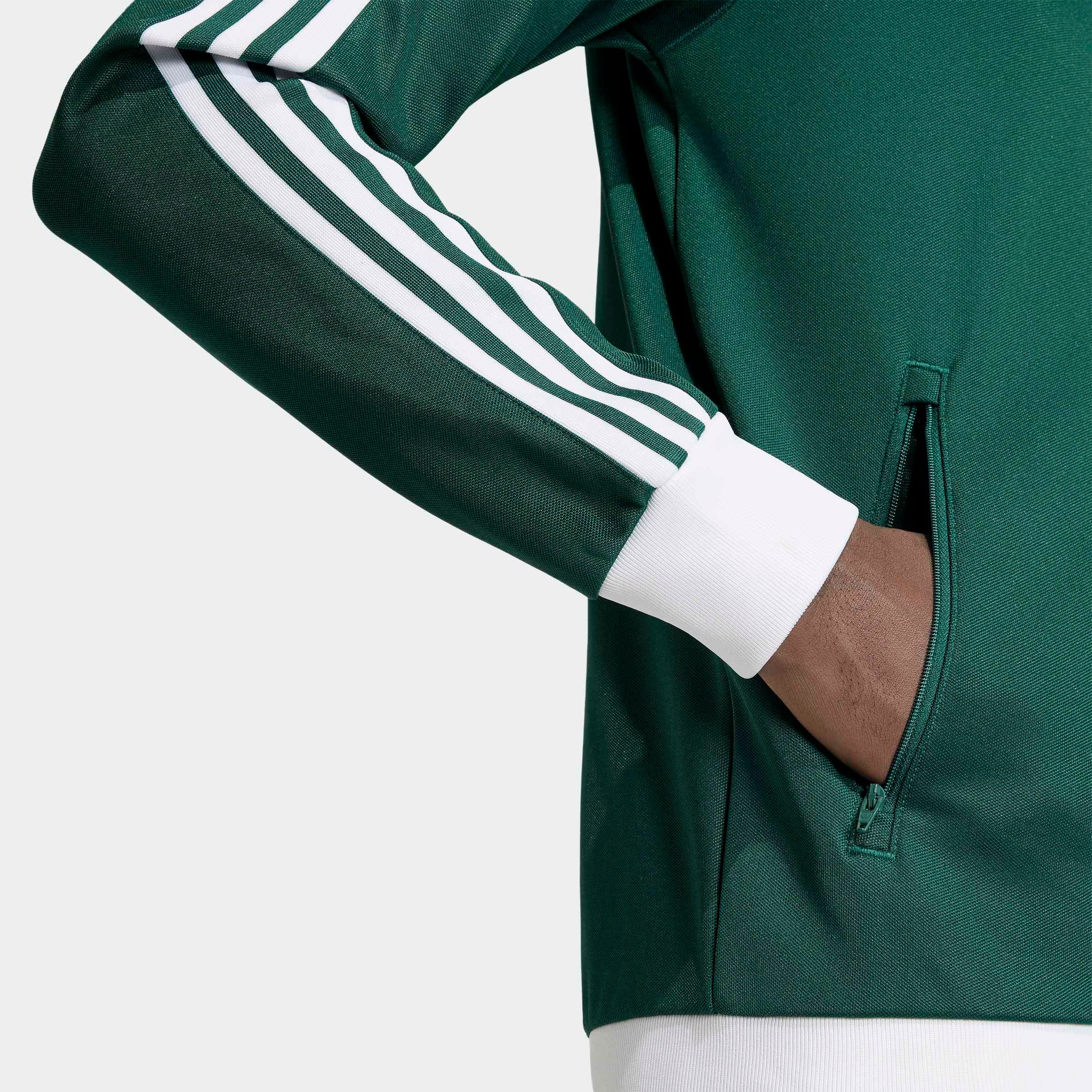 adidas Originals Trainingsjacke »BECKENBAUER ORIGINALS« mit Rundhalsausschnitt, aus Baumwolle und Polyester, in normaler Länge