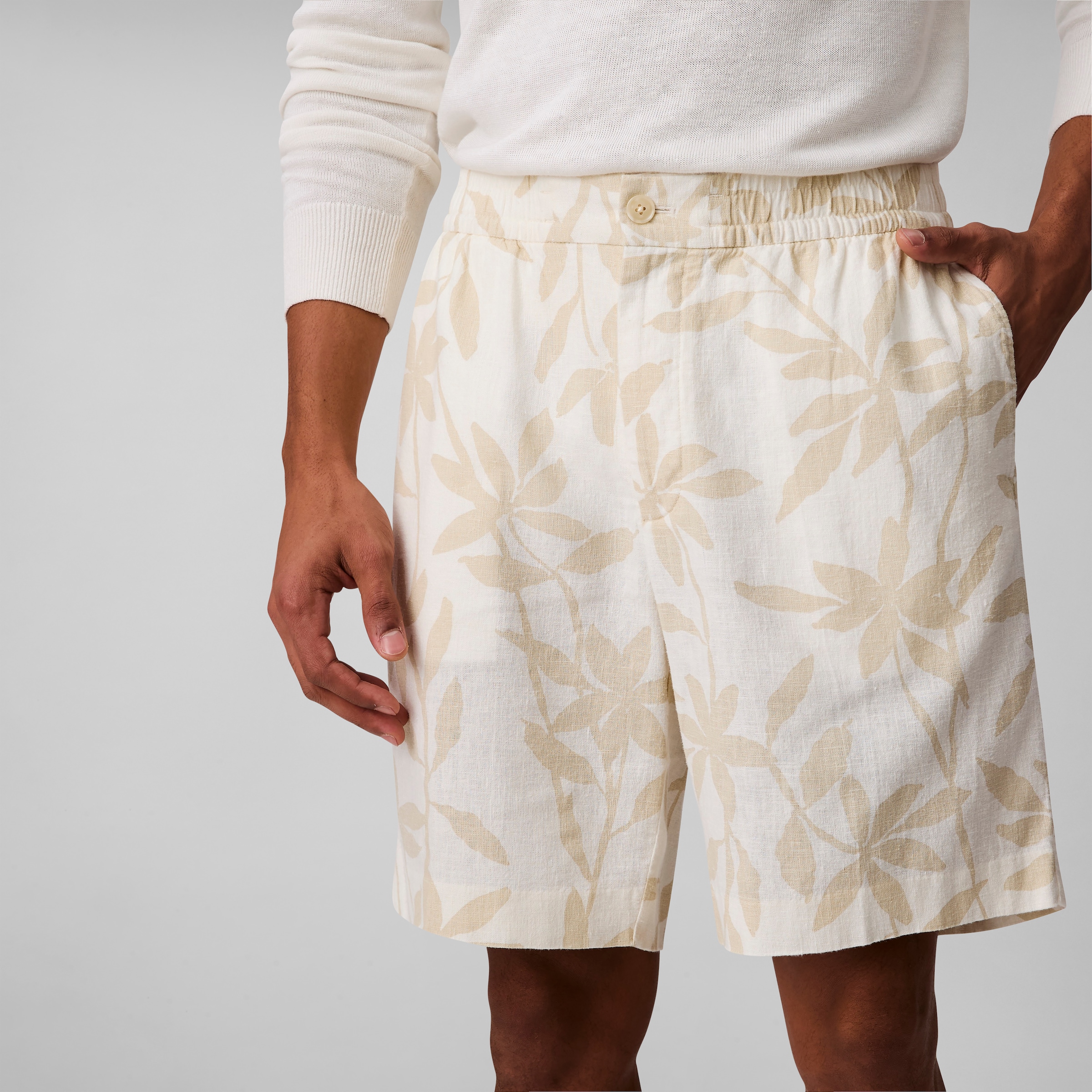 Calvin Klein Shorts »LINEN AOP PULL ON SHORT«, Mit elastischem Bund